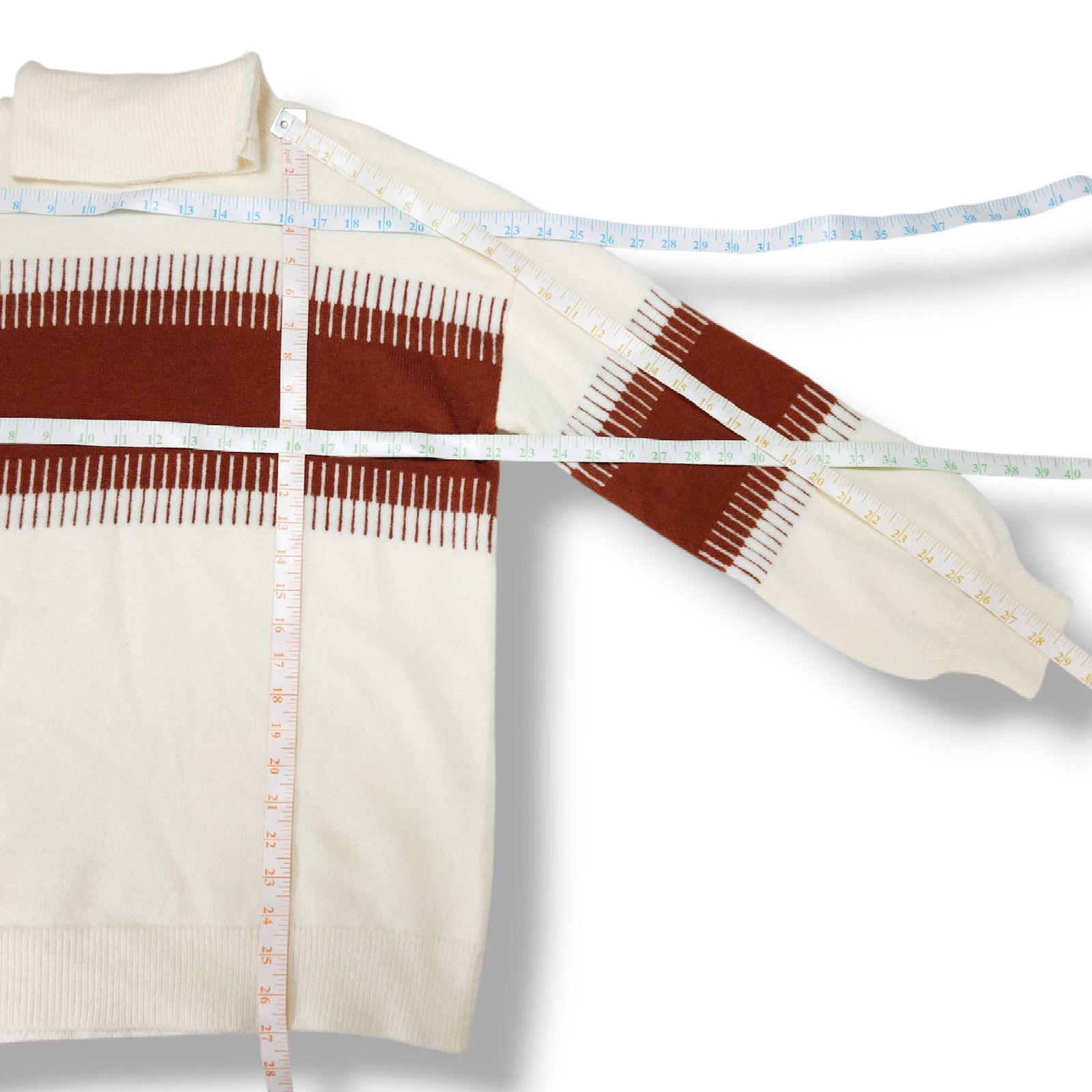 Other EUC Colorblock Cozy Turtle Neck Knit Sweater Sz. 1XL Size XL / US 12-14 / IT 48-50 - 8 Thumbnail