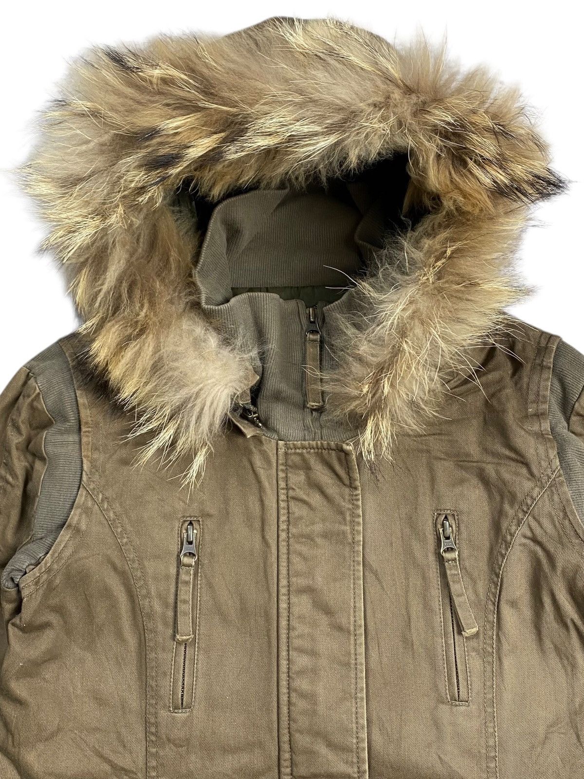 Le Grande Bleu (L.G.B.) 2000s Brush - Apocalypse Style Fur Hoodie Jacket Size US M / EU 48-50 / 2 - 6 Thumbnail