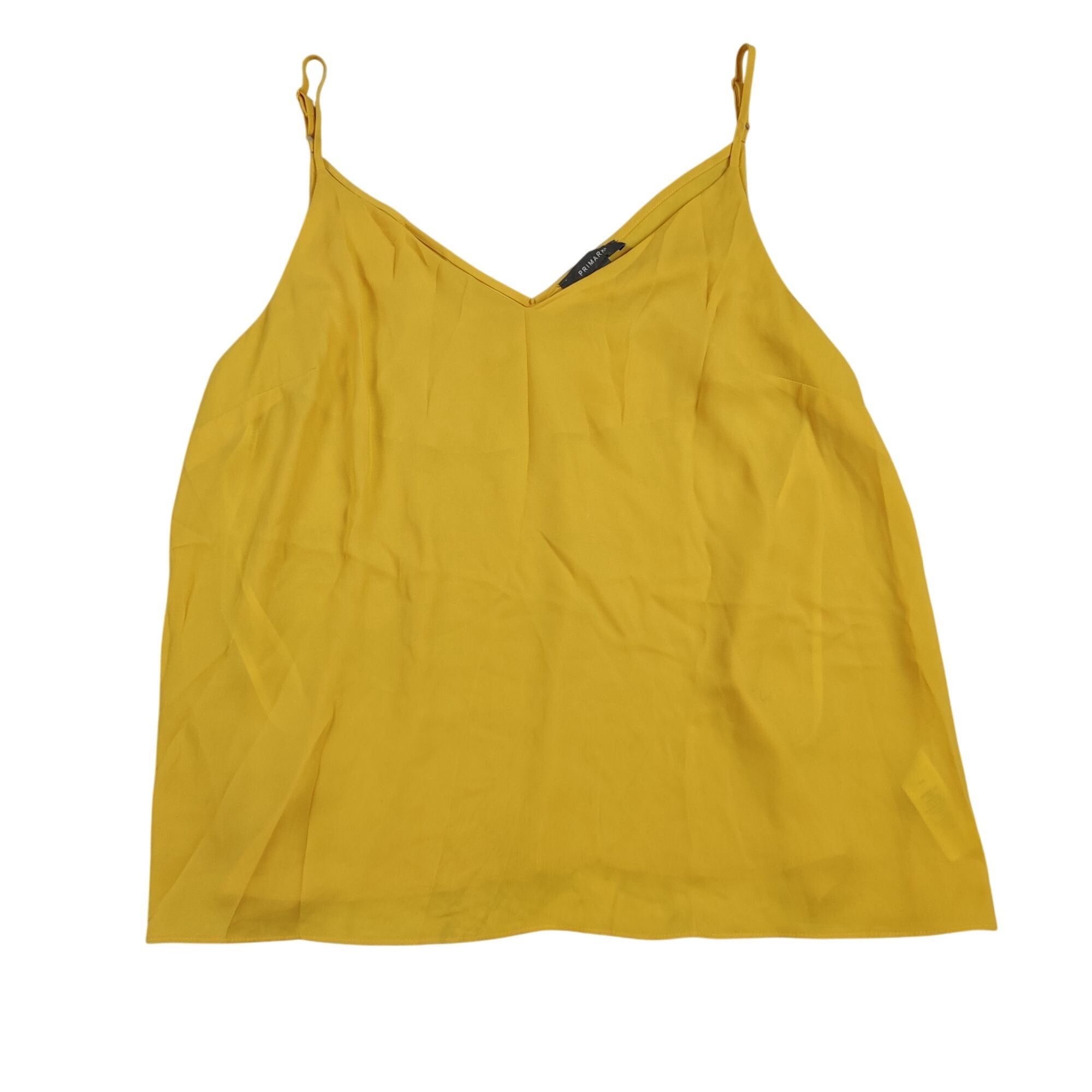 Primark Primark 14 Yellow V-Neck Cami Tank Spaghetti Straps Lightwei Size XL / US 12-14 / IT 48-50 - 1 Thumbnail