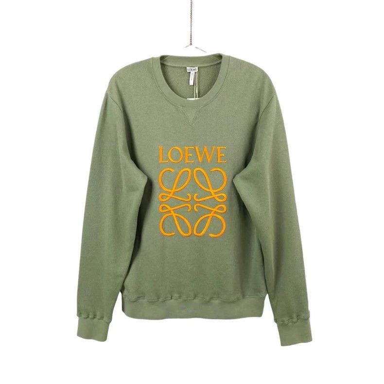 Loewe LOEWE Gray and green chest orange embroidered logo round n Size L / US 10 / IT 46 - 1 Thumbnail
