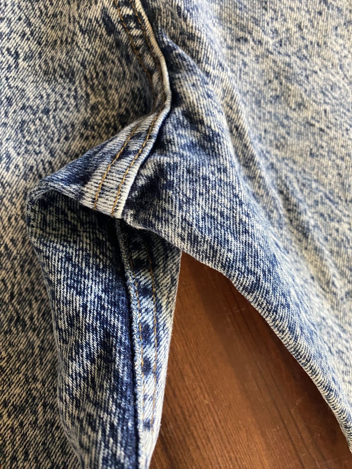 Lee Vintage 80’s Lee Blue & White Acid Wash Denim Jeans 28x28 Size 28" / US 6 / IT 42 - 8 Thumbnail