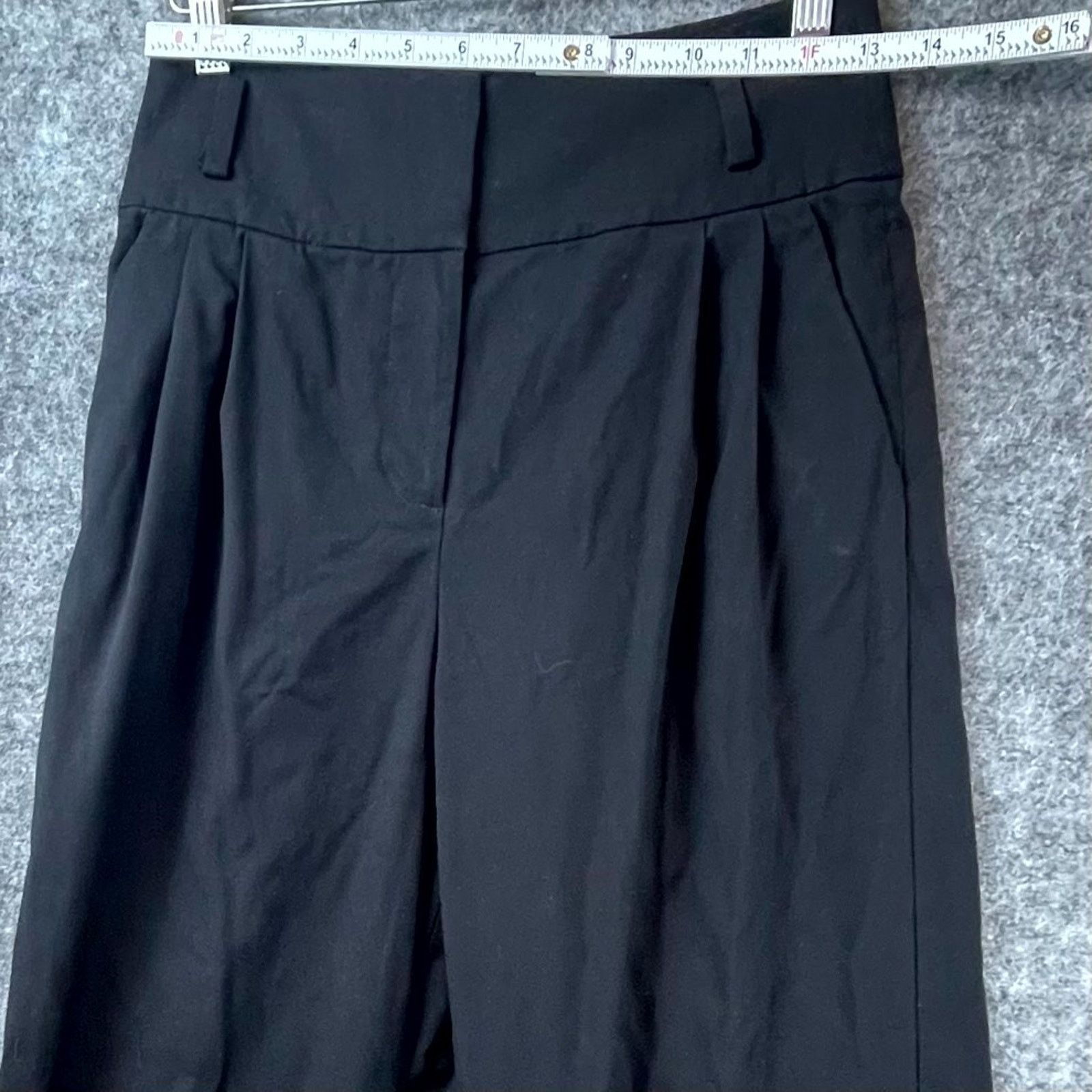 & Other Stories & Other Stories Pants Womens 2 Black High Rise Pleated Wide Size 26" / US 2 / IT 38 - 4 Thumbnail