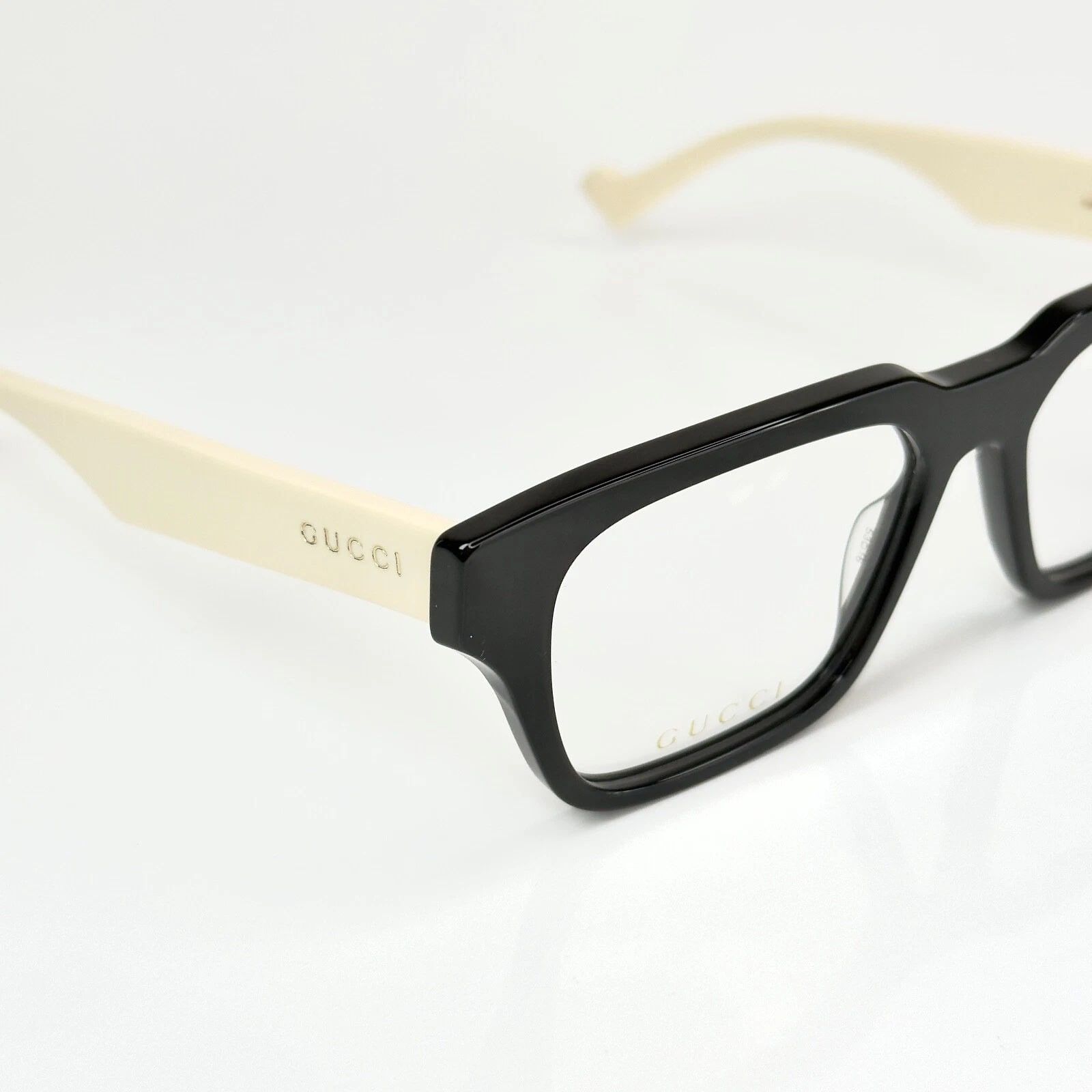 Gucci GUCCI GG0963O 0963 Black White Rectangular Eyeglasses 002 Size ONE SIZE - 4 Thumbnail