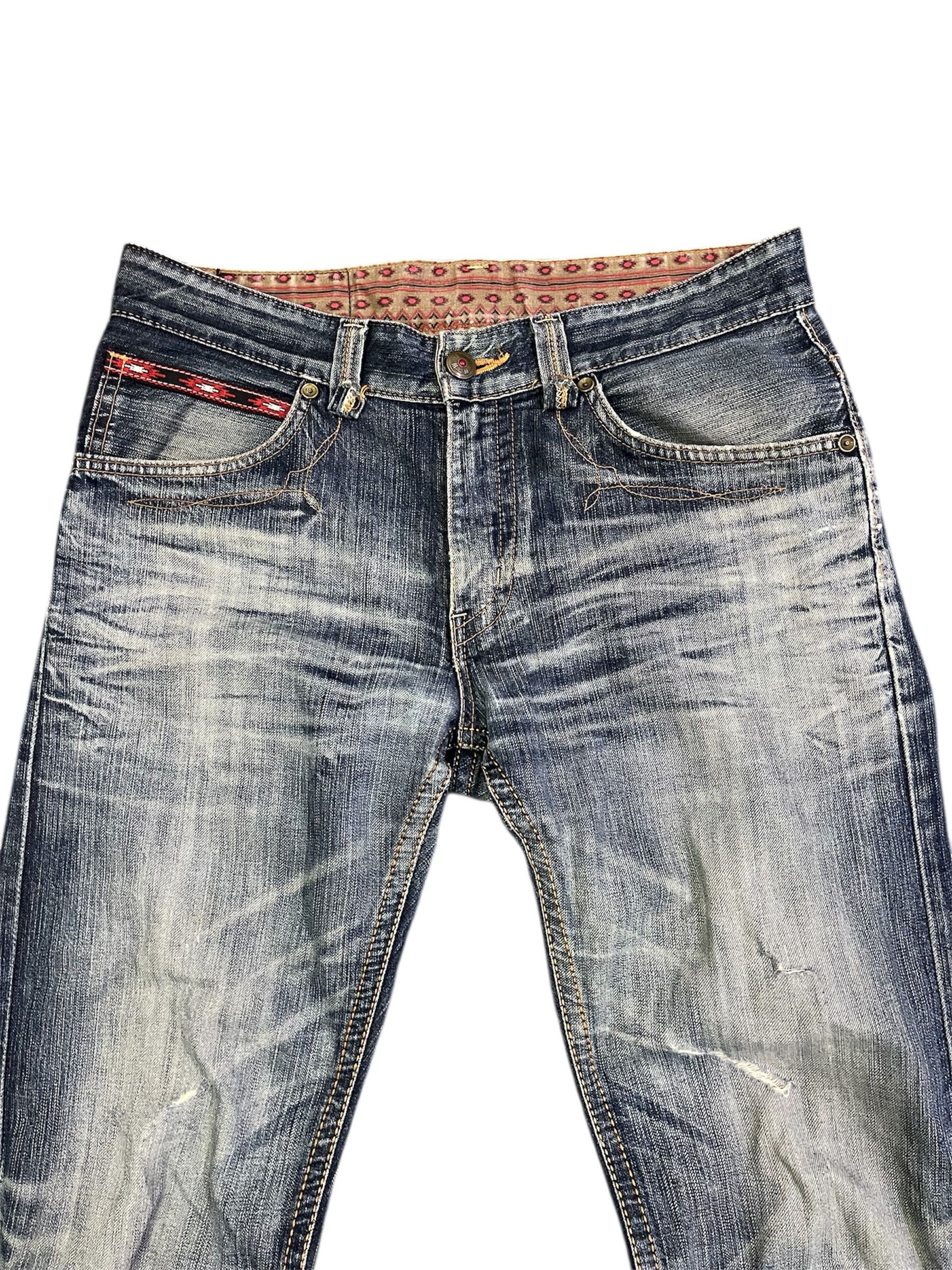 Edwin Edwin 423XVS Distressed Style Aztec Slim Straight / Tappered Size US 35 - 3 Thumbnail