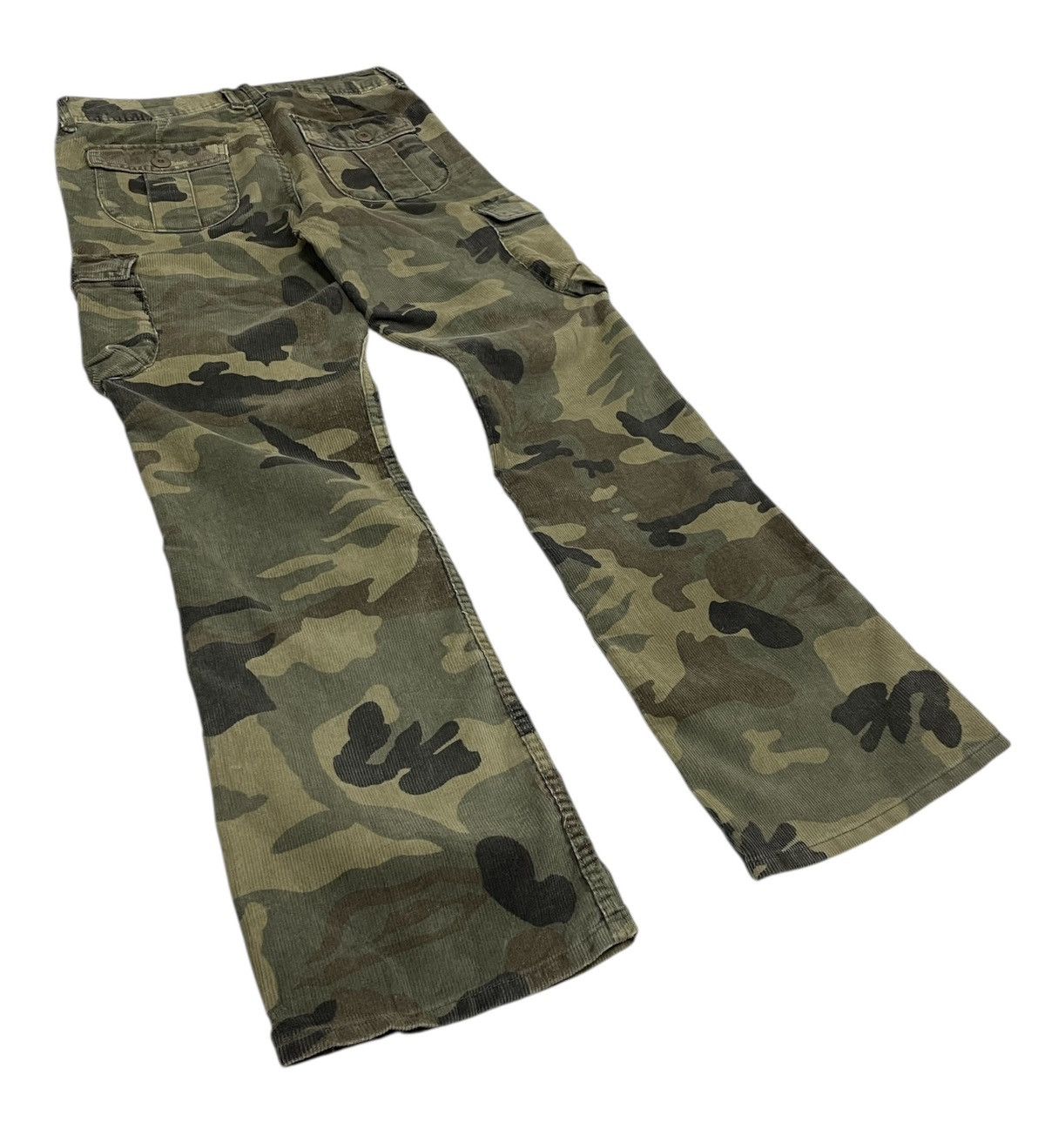 Japanese Brand A:R Japan Camouflage Corduroy Flare Jeans Travisscott Style Size US 29 - 5 Thumbnail