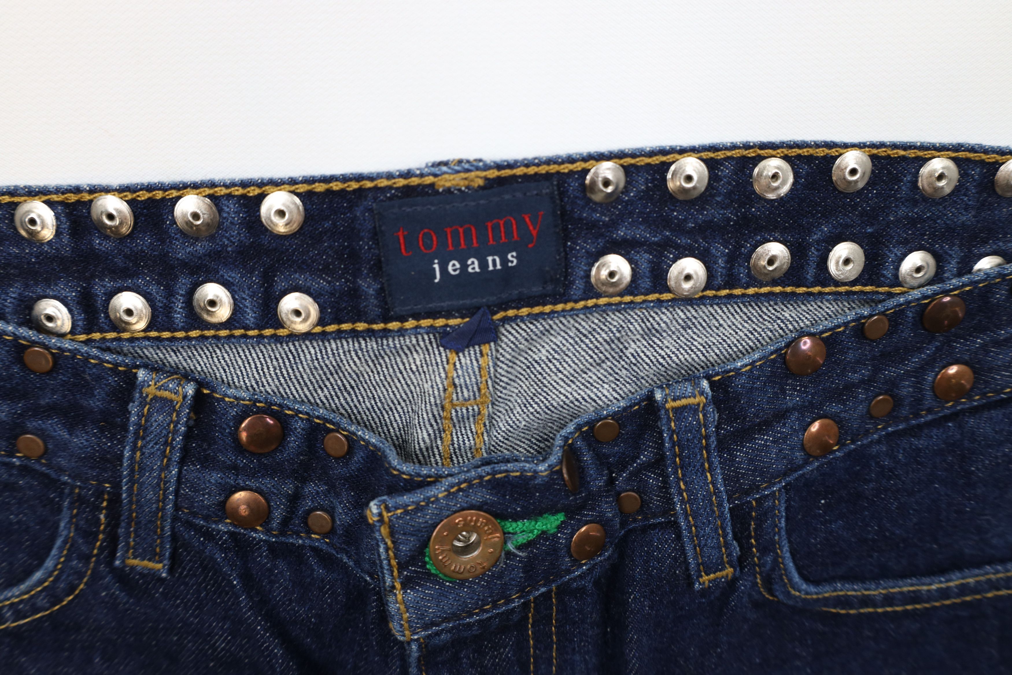 Tommy Hilfiger Vintage Y2K 2000 Tommy Hilfiger Hipster Flared Denim Jeans Size 30" / US 8 / IT 44 - 7 Thumbnail