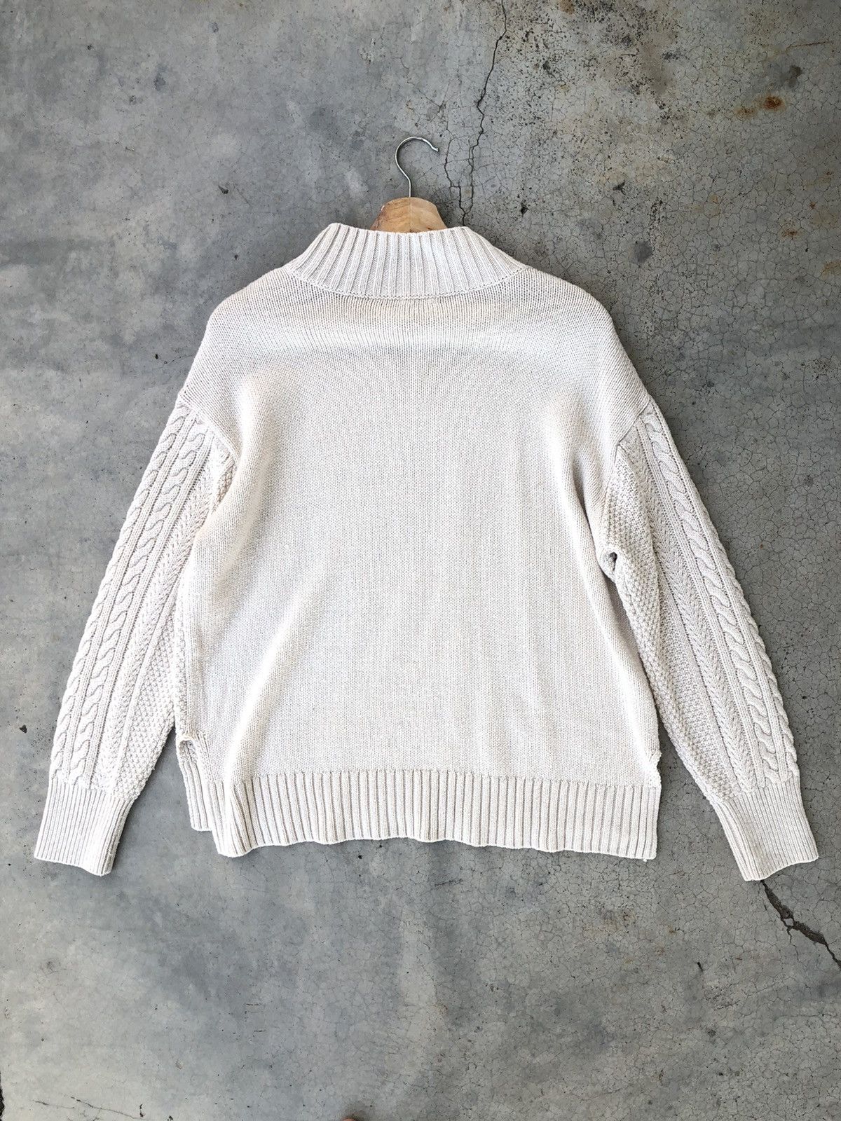 Aran Isles Knitwear × Designer × Homespun Knitwear GU Button Gold High Neck Knit Sweater Pullover Size US XL / EU 56 / 4 - 10 Thumbnail