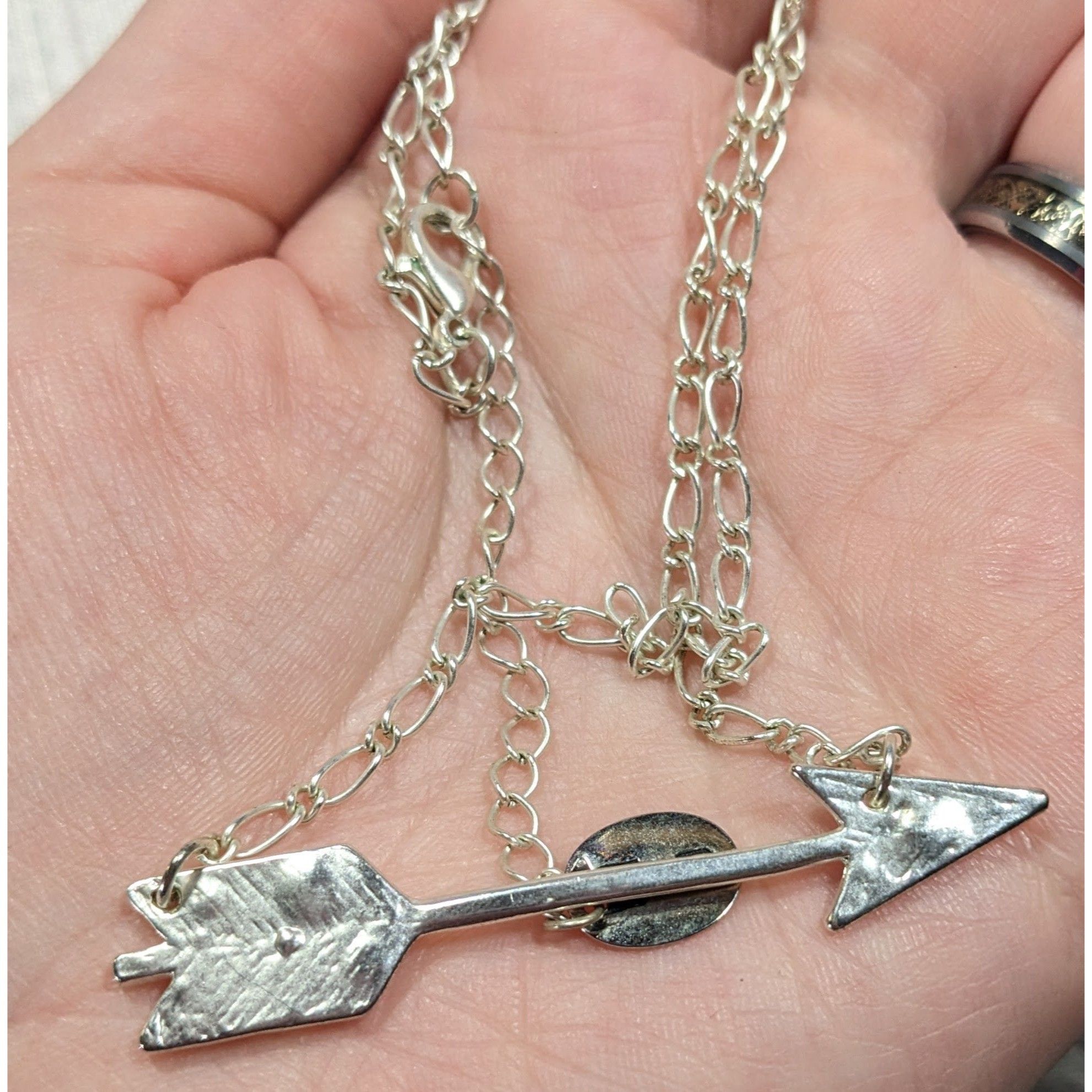 Other ZAD Vintage 90s Silver Tone Arrow Necklace Size ONE SIZE - 4 Thumbnail