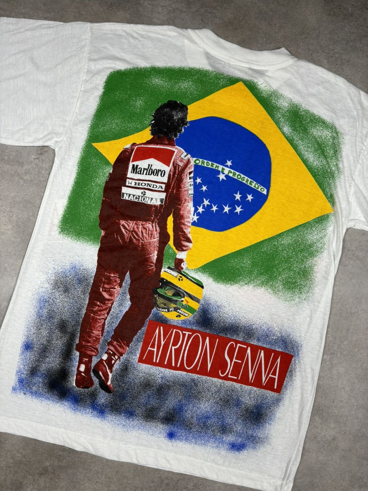 Formula 1 × Marlboro RARE vintage Ayrton Senna Formula 1 Marlboro Honda Size US L / EU 52-54 / 3 - 6 Thumbnail