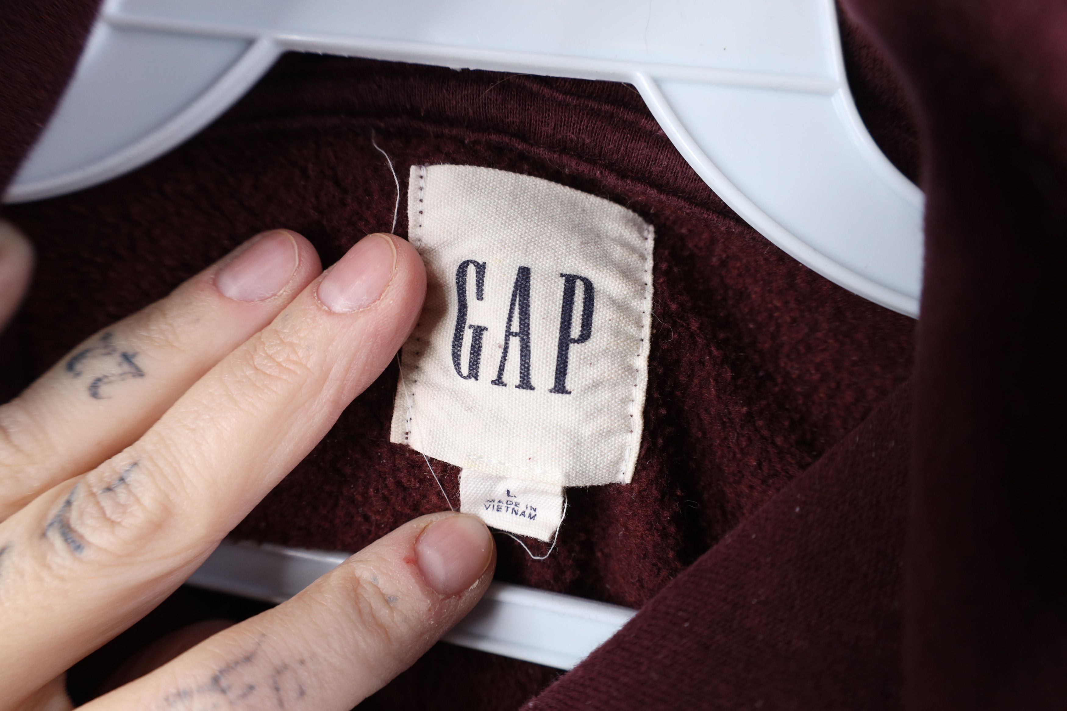 Gap Vintage Y2K Streetwear Gap Blank Hoodie Sweatshirt Purple Size US L / EU 52-54 / 3 - 9 Thumbnail