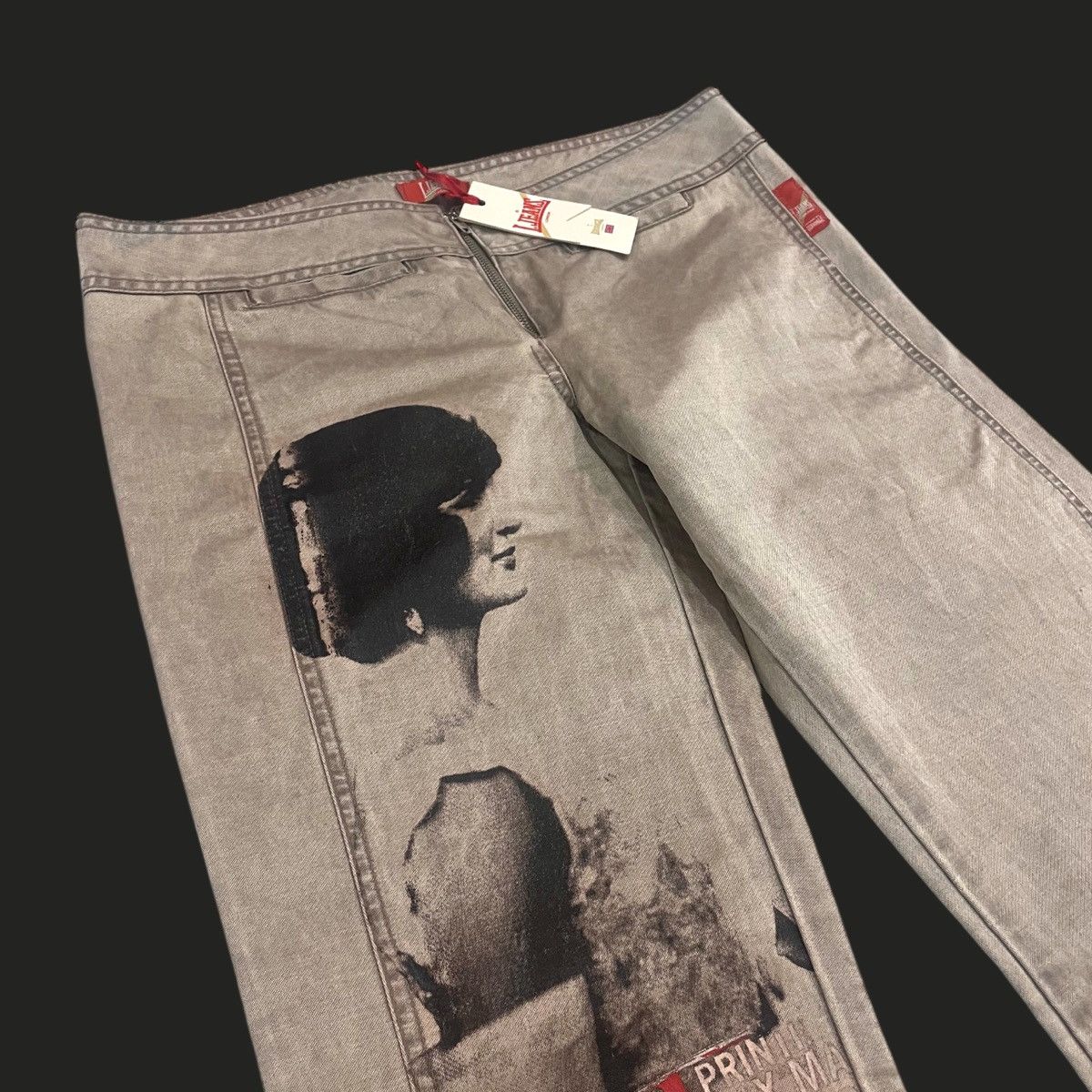 Lonsdale Vintage Lonsdale Flared Low rise printed denim jeans Size 25" / US 0 / IT 36 - 2 Thumbnail