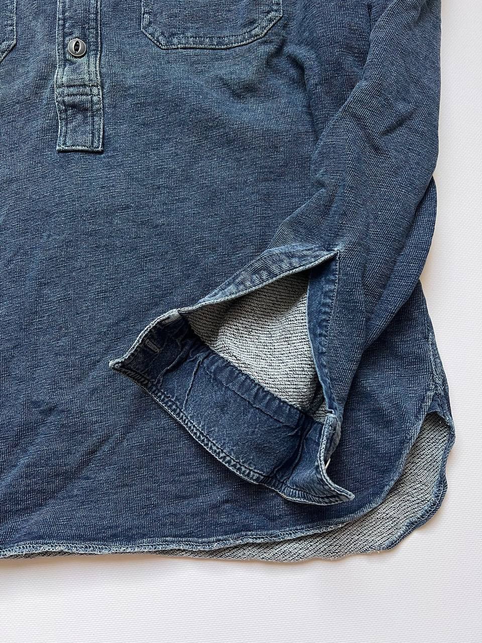 RRL Ralph Lauren RRL Double Ralph Lauren washed denim indigo rugby longsleeve Size US M / EU 48-50 / 2 - 6 Thumbnail