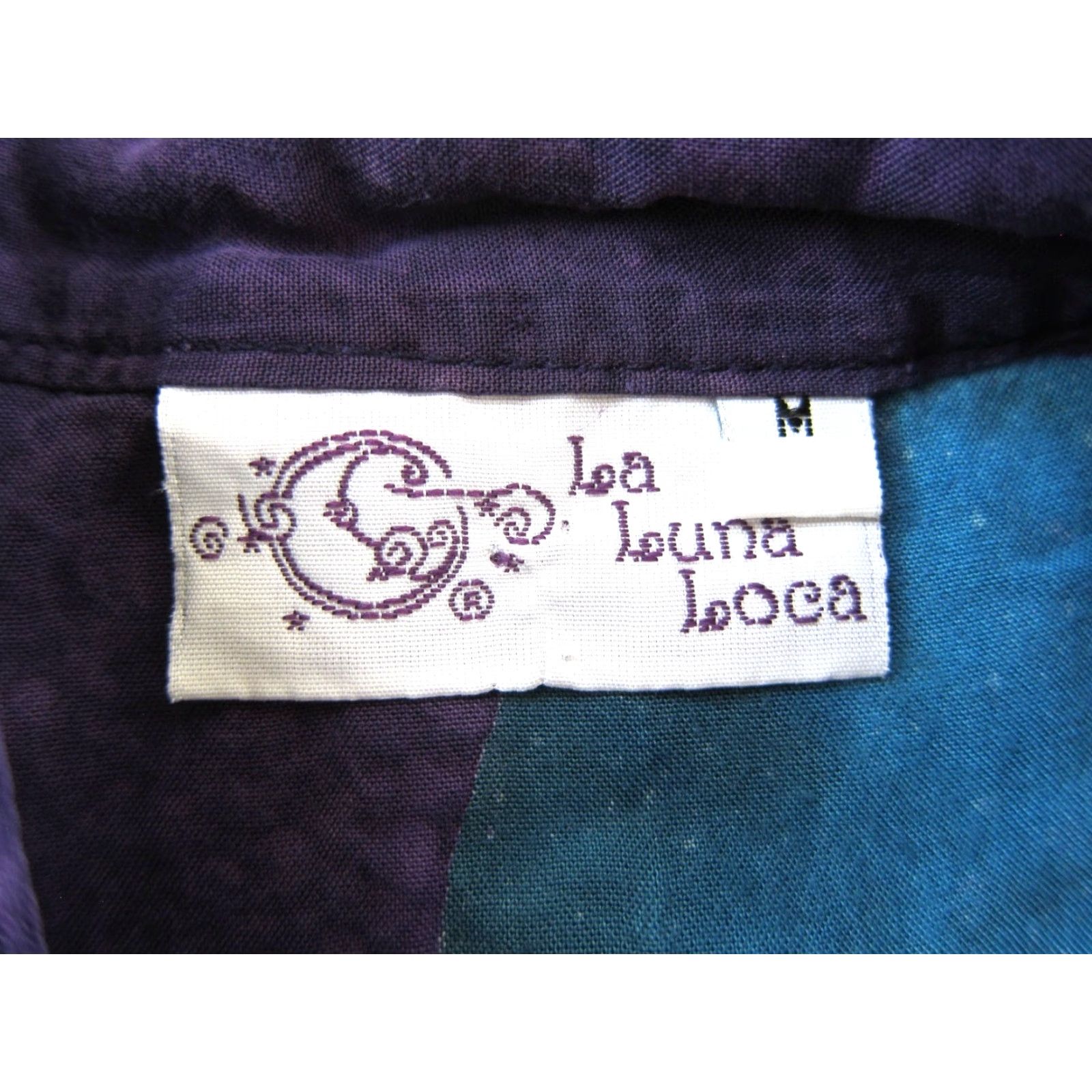 Vintage VINTAGE La Luna Loca Shirt Dress M Size 32" / US 10 / IT 46 - 3 Thumbnail