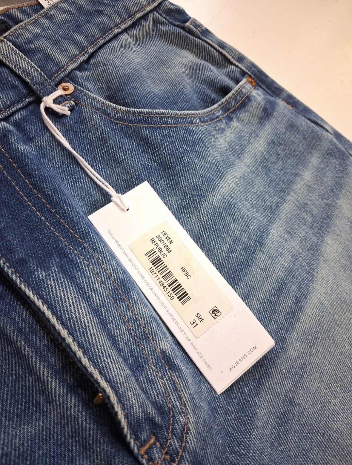AG Adriano Goldschmied AG Adriano Goldschmied Size 31 Ultra Wide Leg Republic Deven Size 31" - 15 Thumbnail
