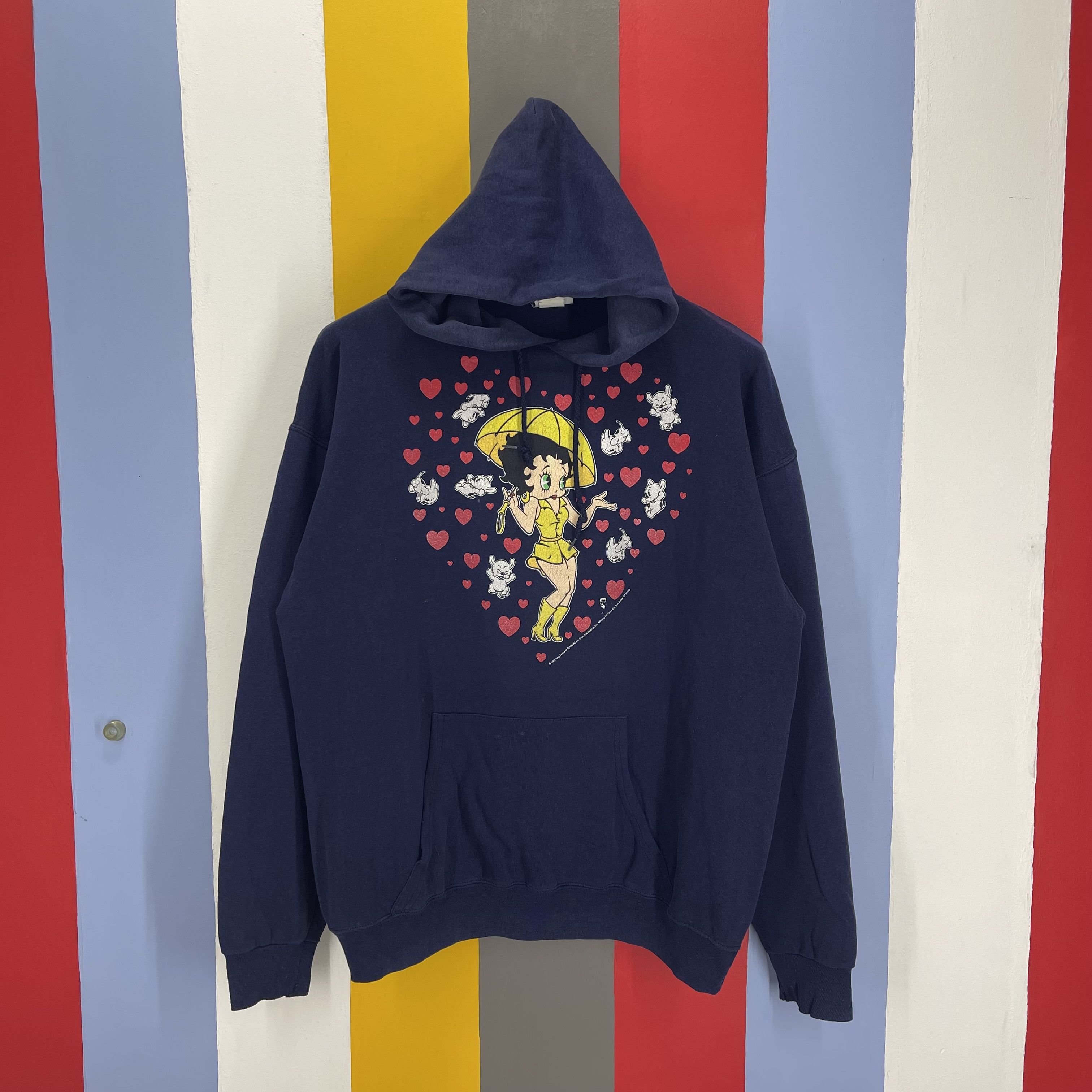 Vintage 90s Vintage BETTY BOOP by SANTEE Hoodie #2523/M Size US L / EU 52-54 / 3 - 1 Thumbnail