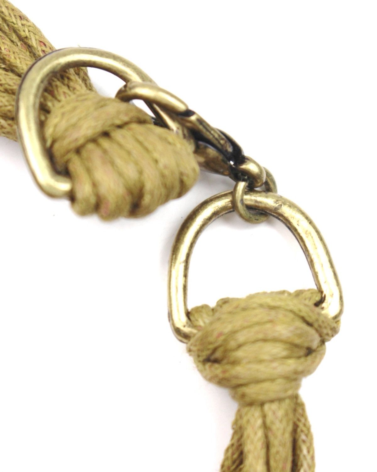 Vintage 2000S JAPANESE MADE BRASS TUBE CORD BRACELET Size ONE SIZE - 3 Thumbnail