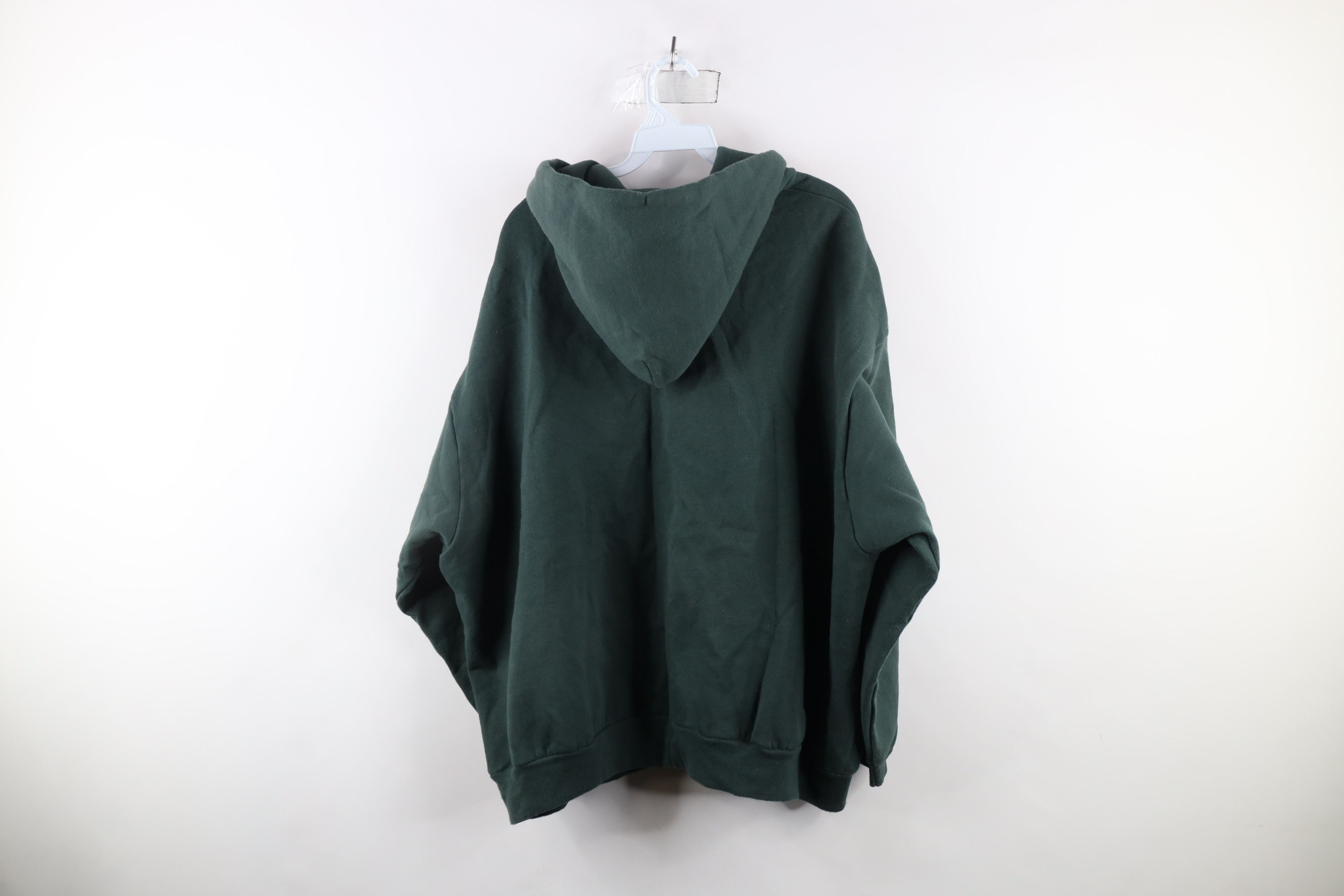 Vintage Vintage 90s Streetwear Full Zip Hoodie Sweatshirt Green Size 3XL / US 20-22 - 8 Thumbnail