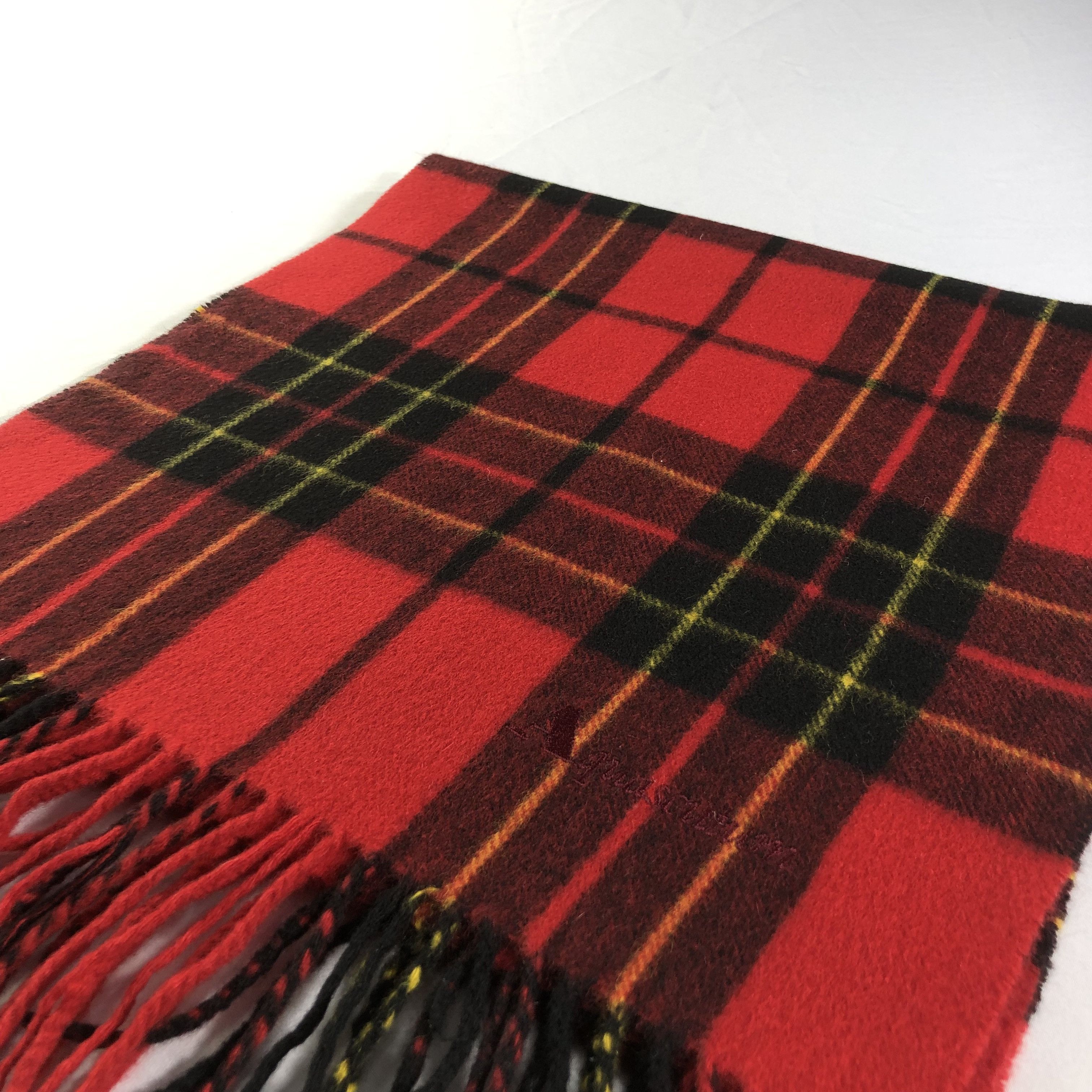 Aquascutum Aquascutum Tartan Cashmere Scarf Muffler V1471 Size ONE SIZE - 3 Thumbnail
