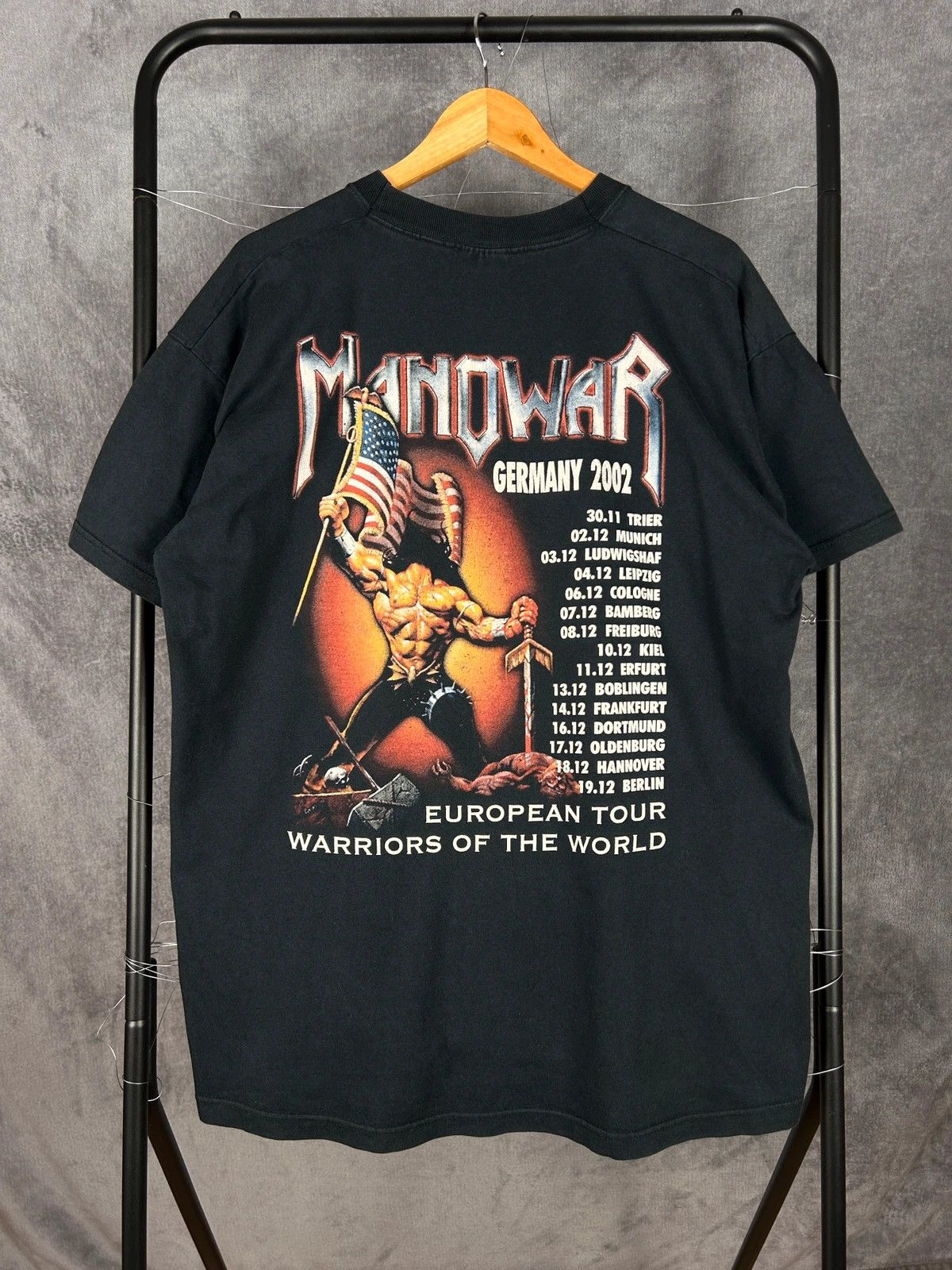 Fruit Of The Loom × Vintage Man of War Warriors World European tour vintage tee Size US XL / EU 56 / 4 - 2 Thumbnail