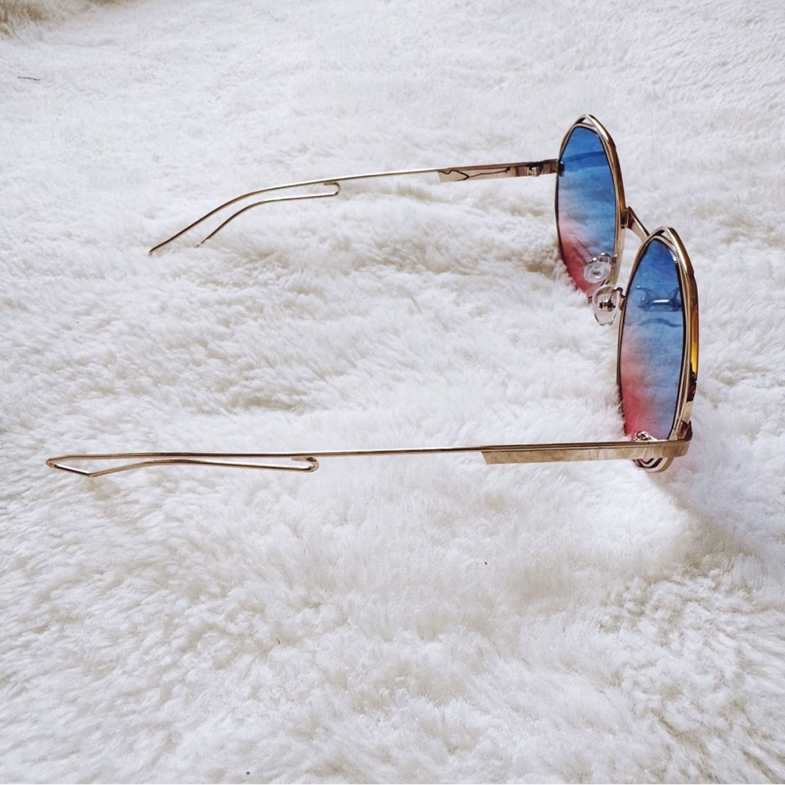 Other Seraphina Blue & Pink Geometric Sunglasses Size ONE SIZE - 8 Thumbnail