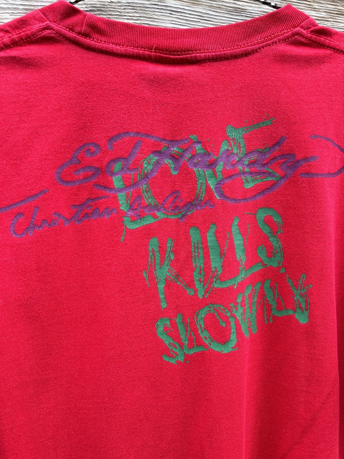 Christian Audigier Vintage Ed Hardy Love Kills Slowly Christian Audigier TShirt Size US L / EU 52-54 / 3 - 7 Thumbnail