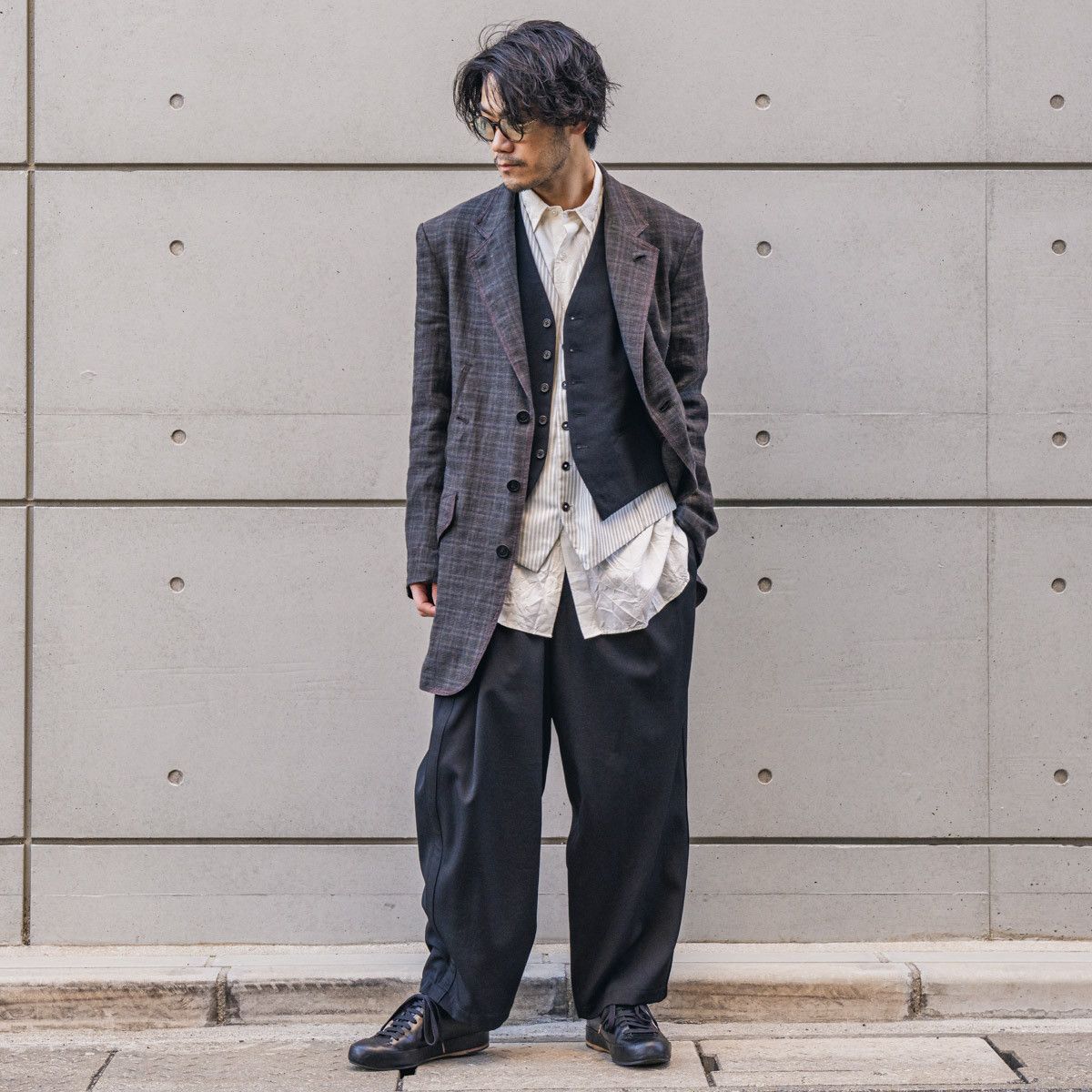 Yohji Yamamoto Yohji Yamamoto Pour Homme - Wool Gabardine SIDE TAPED PANTS Size US 30 / EU 46 - 6 Thumbnail