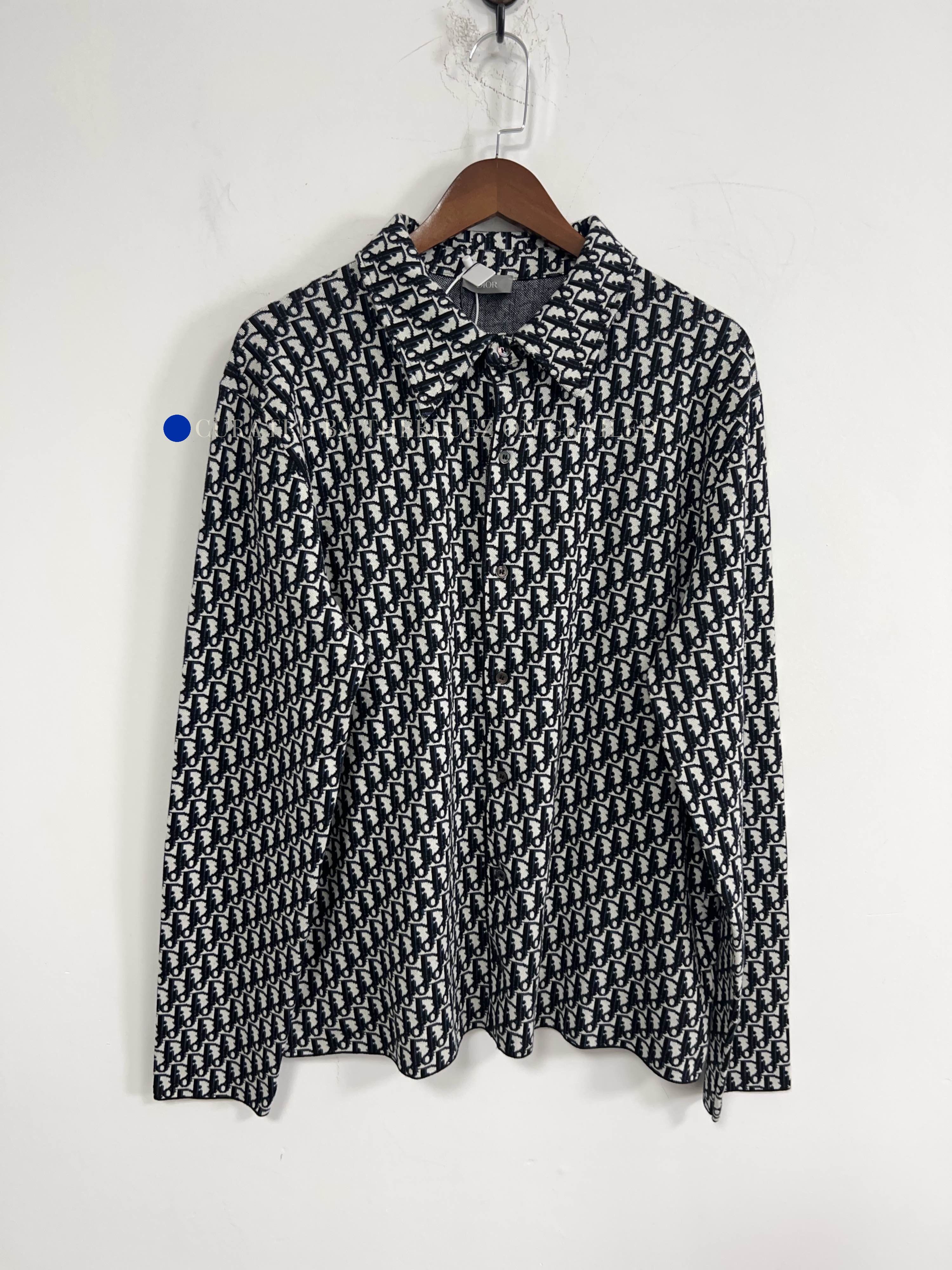 Dior Multi Color Knit Button Up Shirt Size US M / EU 48-50 / 2 - 1 Thumbnail