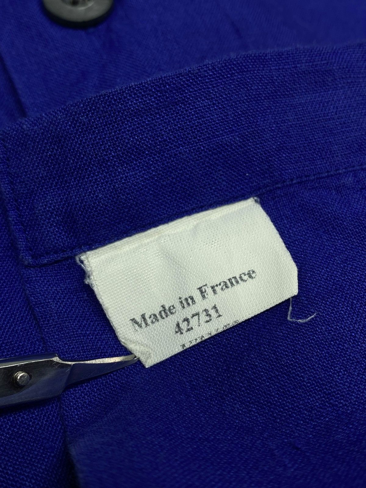 Kenzo Vintage Kenzo Homme Royal Blue Linen Shirt Old Money Size US L / EU 52-54 / 3 - 20 Thumbnail