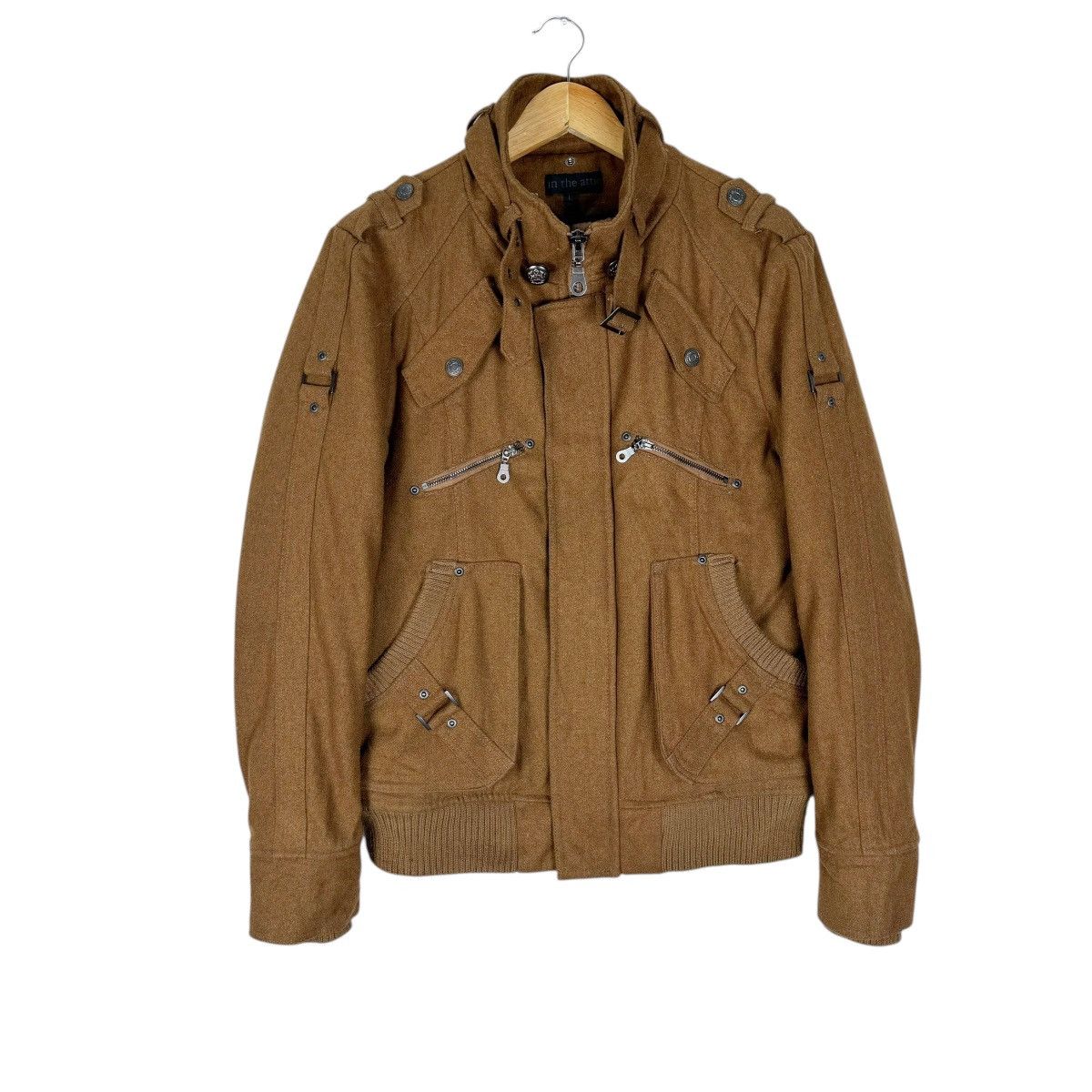 In The Attic ☀️IN THE ATTIC BONDAGE WOOL ZIPPER JACKET Size US L / EU 52-54 / 3 - 4 Thumbnail