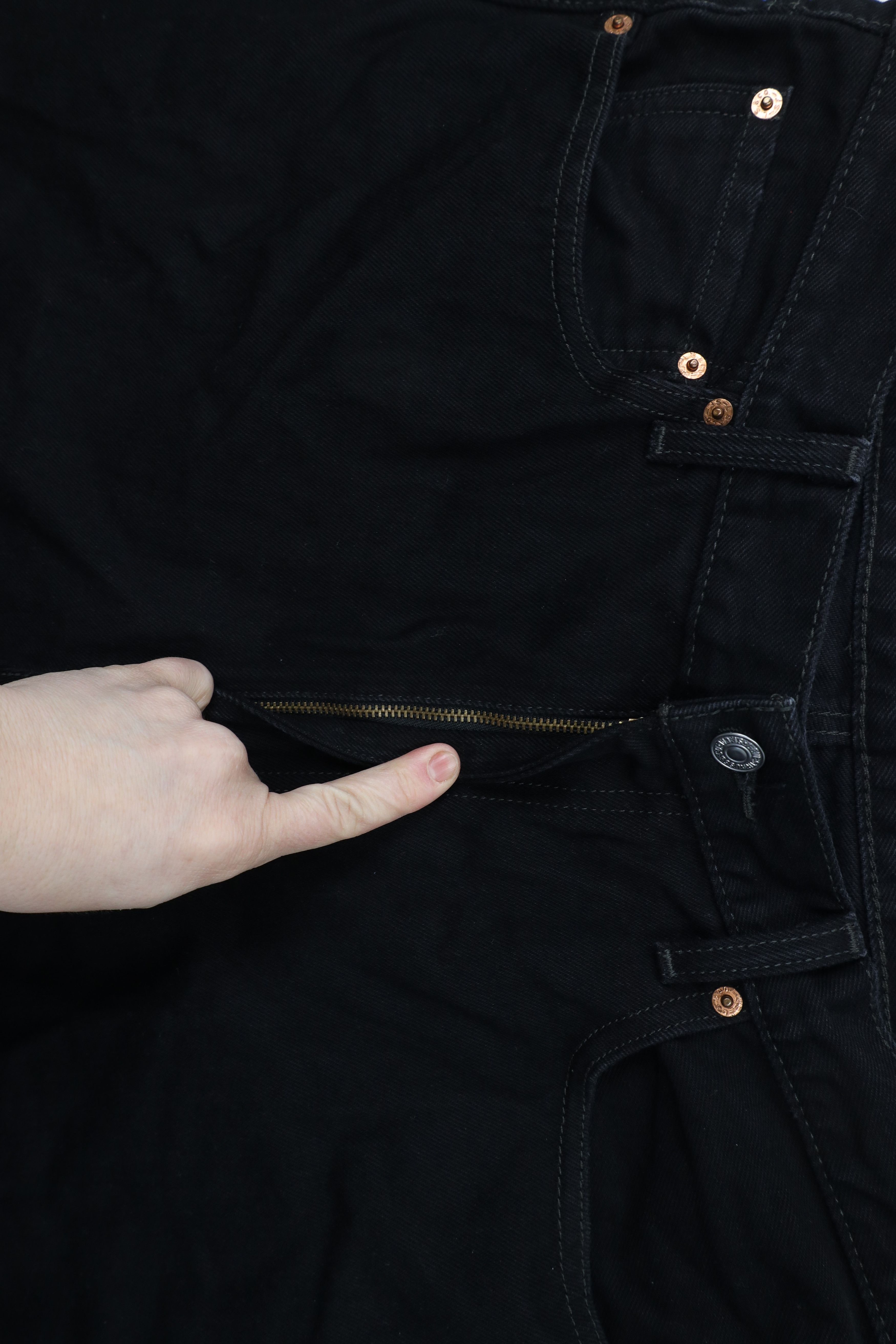 Levi's × Vintage Vintage Y2K Levis 550 Relaxed Fit Denim Jeans Black Cotton Size US 36 / EU 52 - 6 Thumbnail