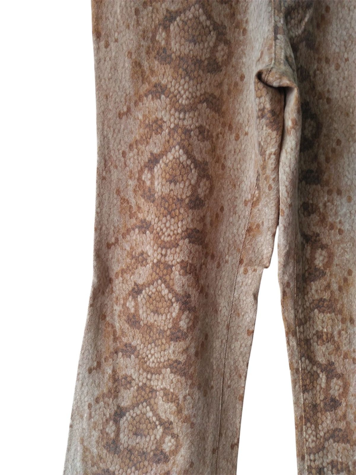 If Six Was Nine Rare!! Vintage Snake Skin ROUX DI PERFE Flare Jeans Size US 28 / EU 44 - 6 Thumbnail