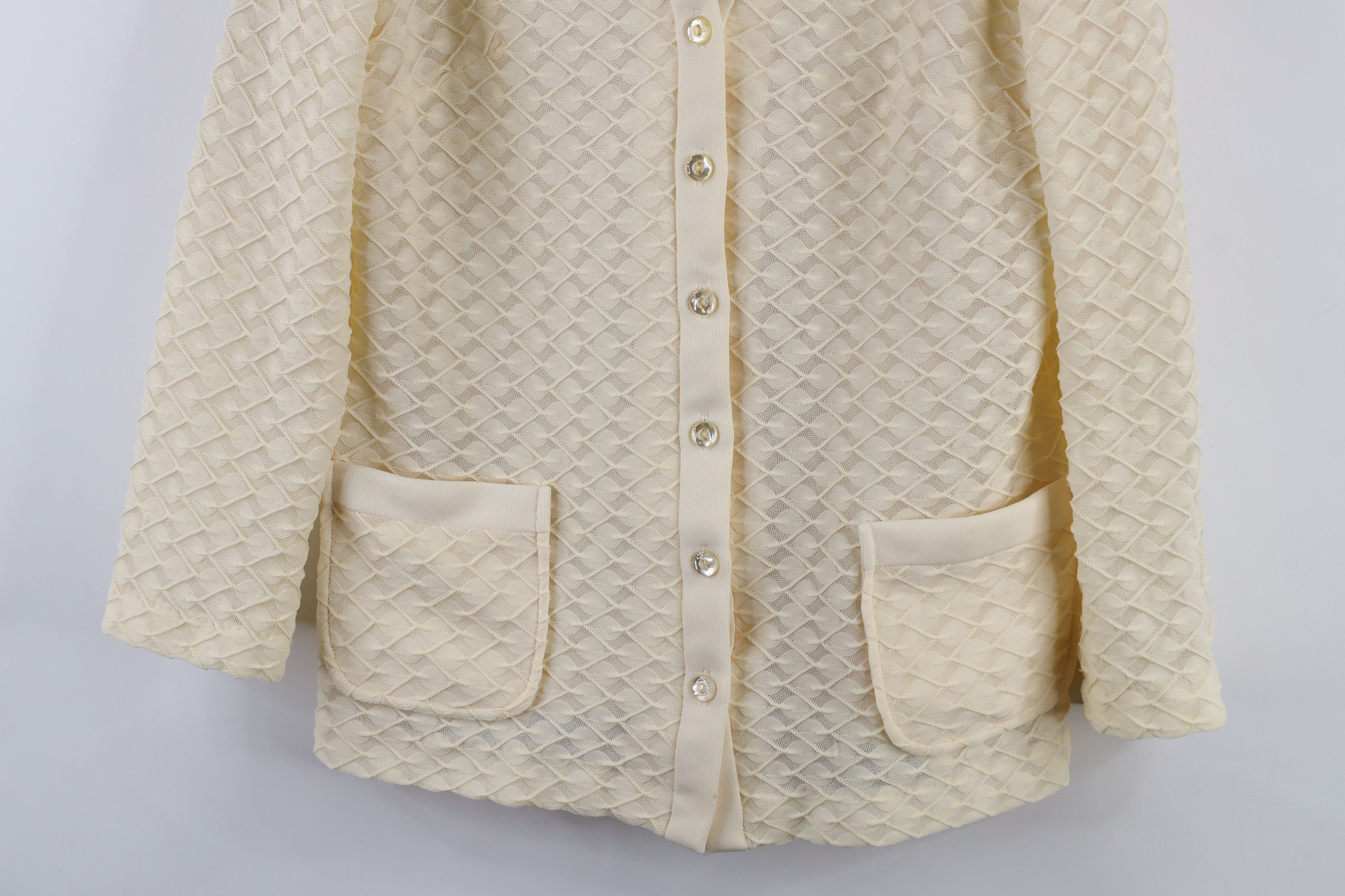 Vintage Vintage 60s 70s Streetwear Knit Cardigan Sweater USA Size M / US 6-8 / IT 42-44 - 3 Thumbnail