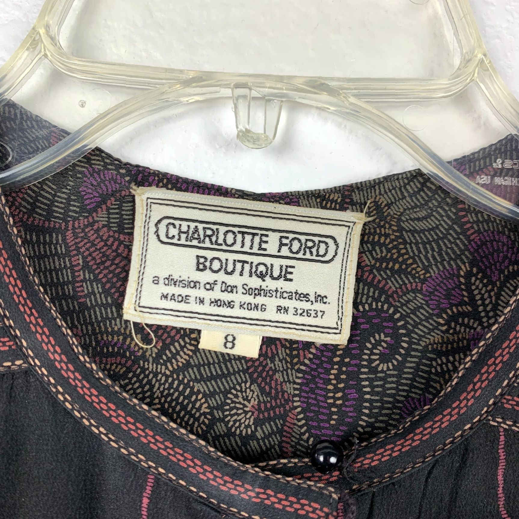 Ford VINTAGE Charlotte Ford Shirt Dress 70s Silk Striped Drapey Shift Size 8 Black Womens Size M / US 6-8 / IT 42-44 - 5 Thumbnail