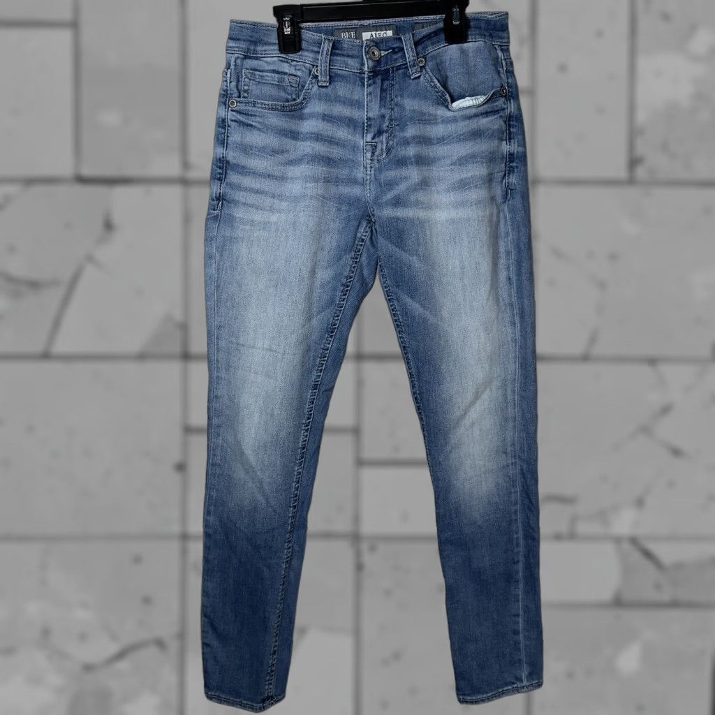 BKE BKE Skinny Alec Jeans Mens 29x30 Blue Cotton Blend Skinny Jeans Regular Fit 30 Inseam Mens Department Denim Style Size US 29 - 1 Thumbnail