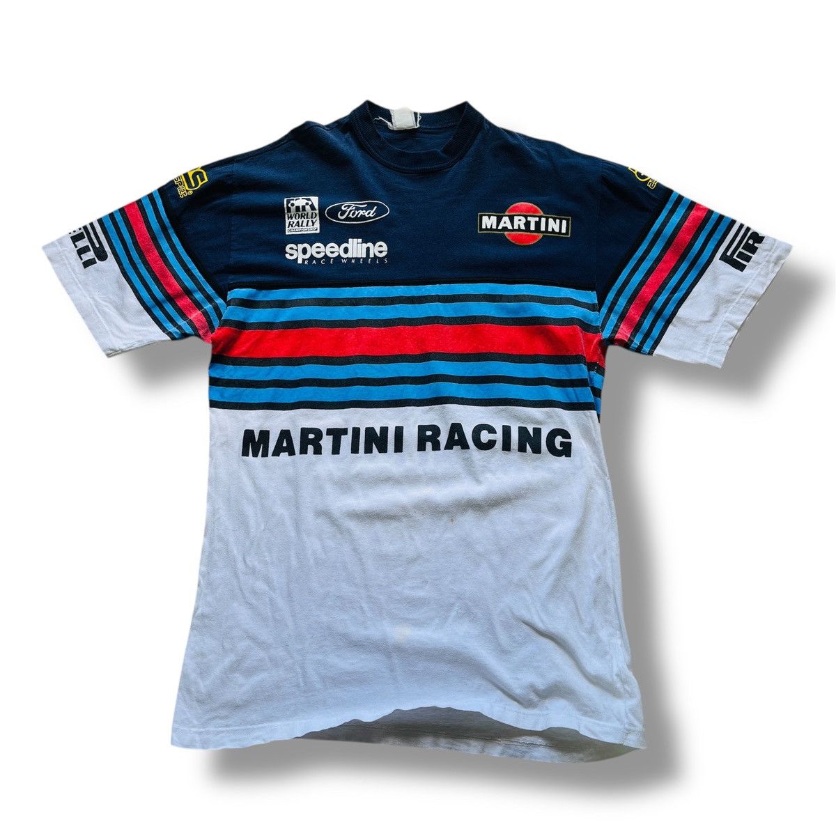 Ford × Pirelli × Vintage Vintage Ford Martini Racing Blue White TShirt Size US M / EU 48-50 / 2 - 1 Thumbnail