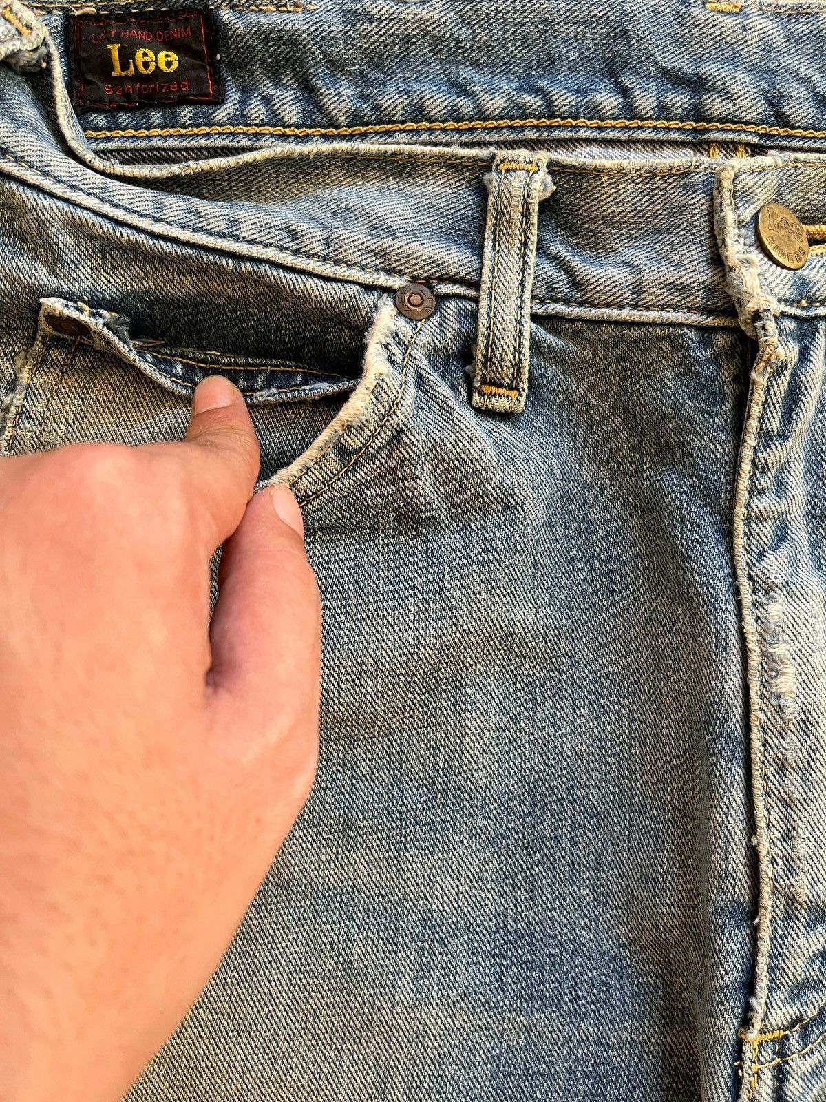 Lee Vintage 80s Lee Riders Selvedge Sanforized Baggy Jean Shorts Size US 29 - 5 Thumbnail