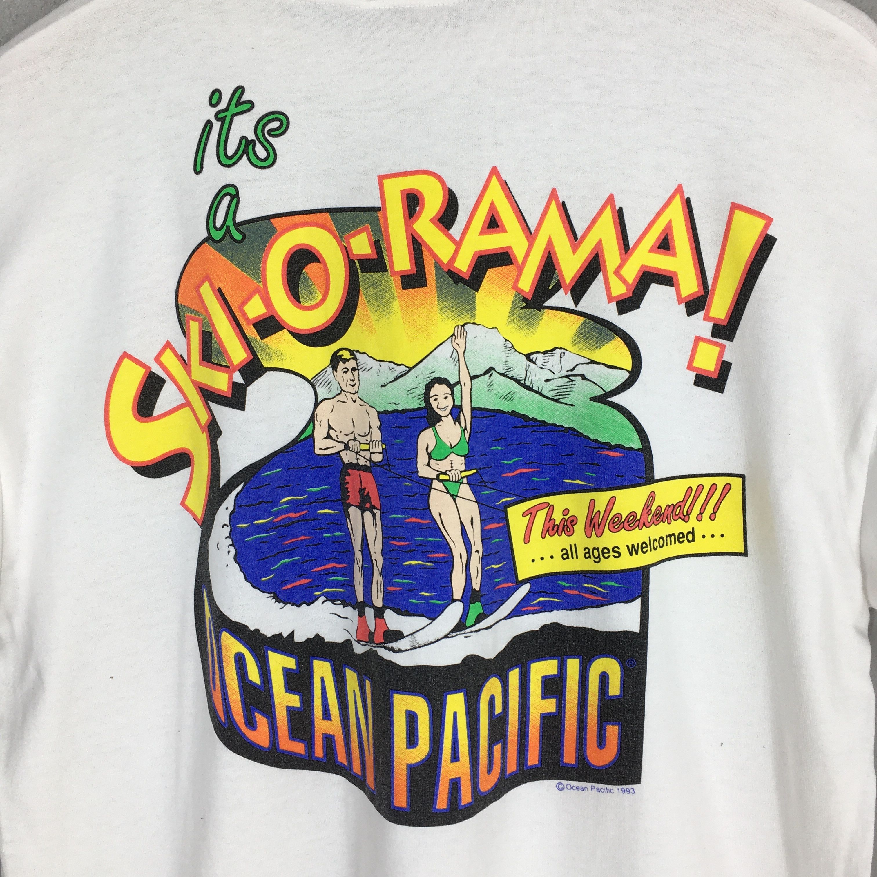 Body Glove × Ocean Pacific × Vintage Vintage 90's Ocean Pacific Surfer White T shirt Medium Size US M / EU 48-50 / 2 - 2 Thumbnail