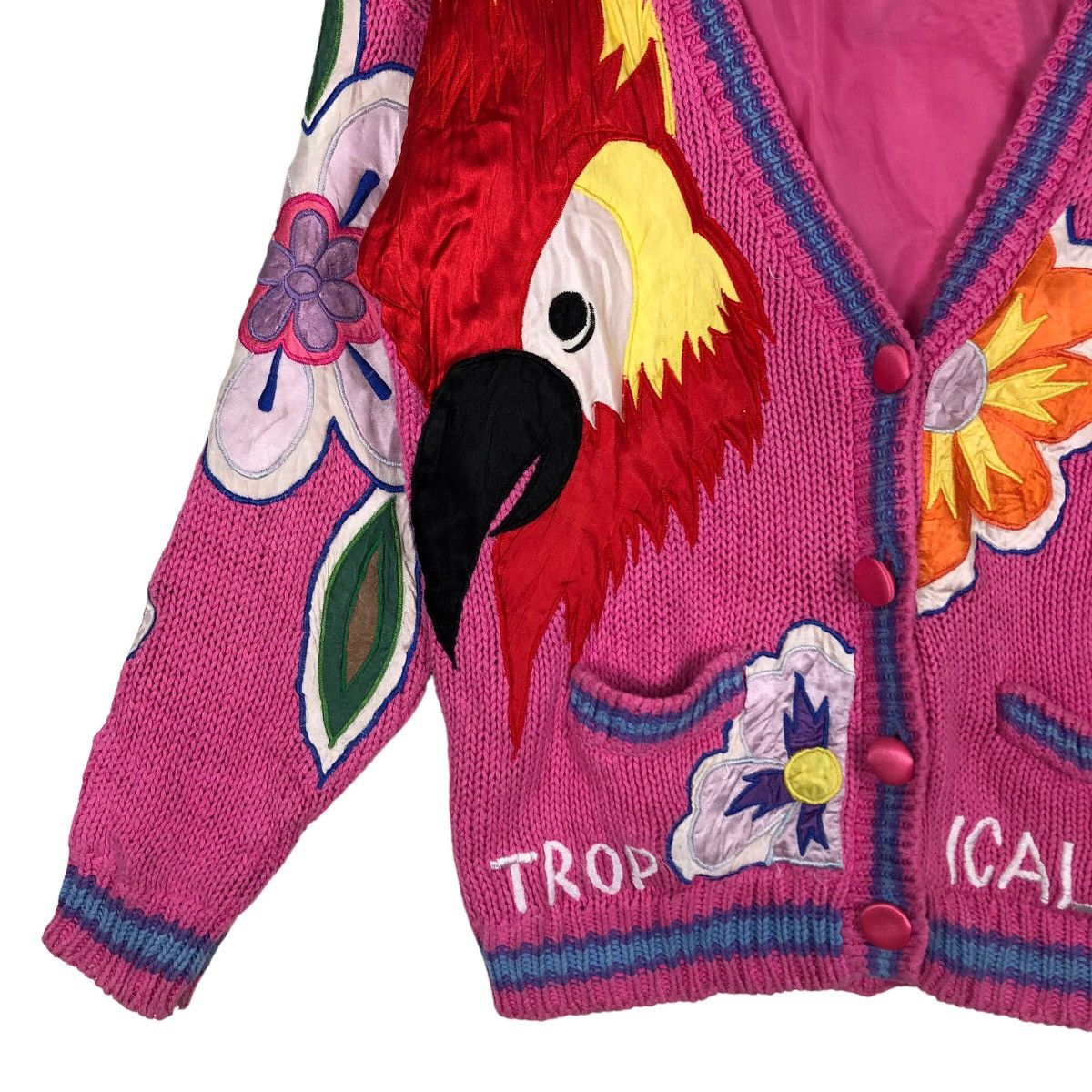 Hysteric Glamour 🔥90’s Embroidery Cardigan Jacket Big Logo Japan Made Size M / US 6-8 / IT 42-44 - 3 Thumbnail