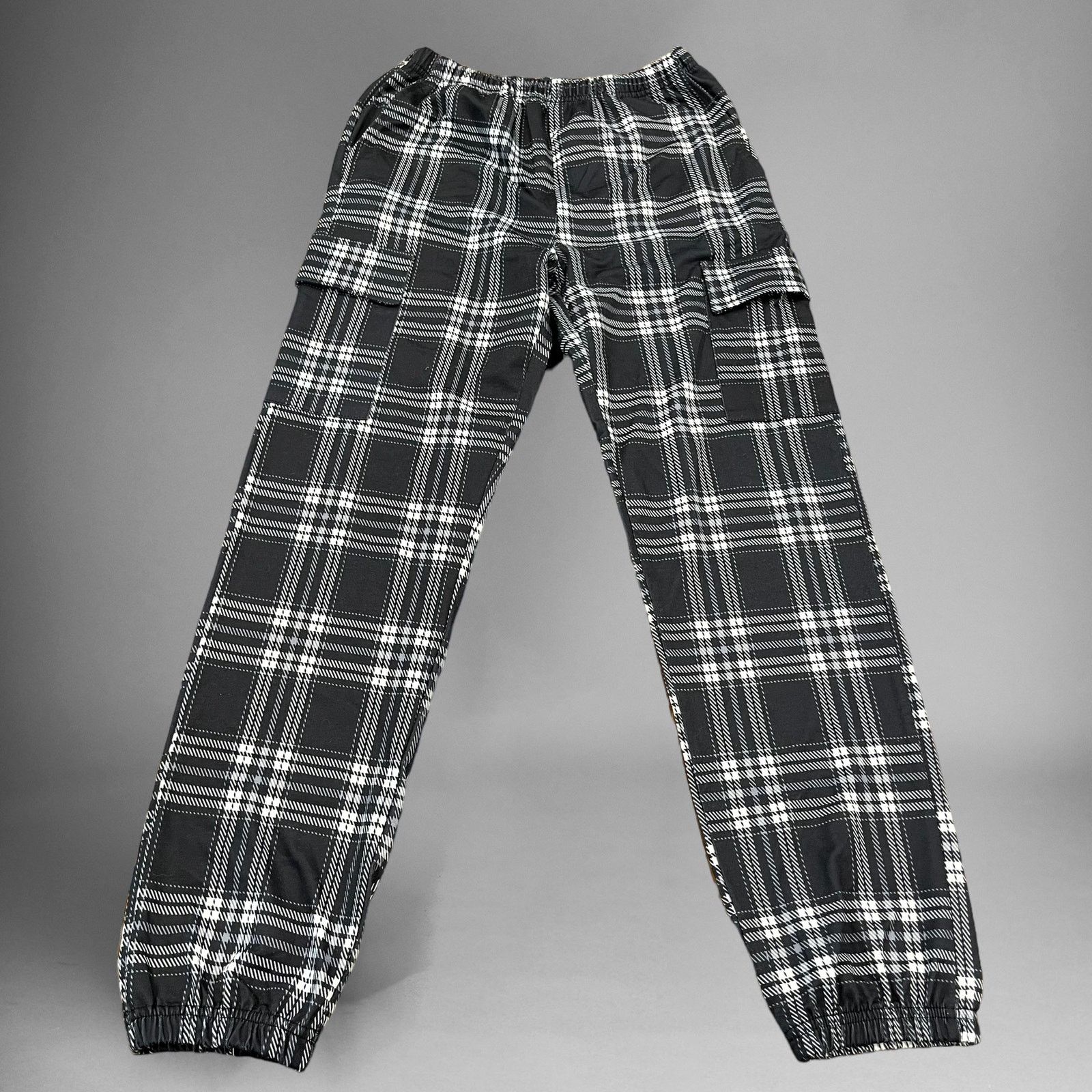 Other Arshiner Plaid Pants Womens Small Cinch Ankle Cozy Elastic Size 28" / US 6 / IT 42 - 1 Thumbnail