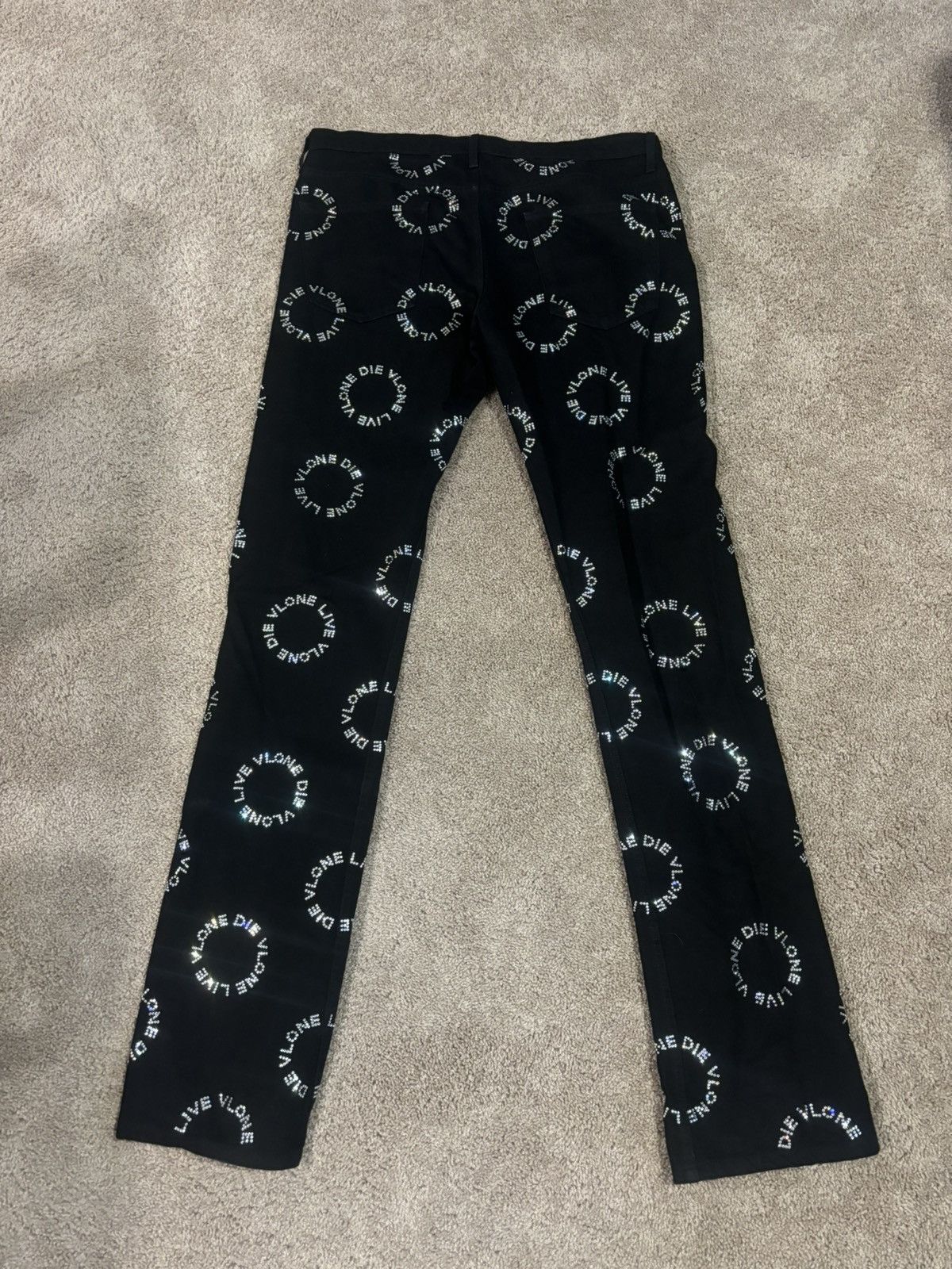 Vlone Vlone Silver Rhinestone Pants Size US 36 / EU 52 - 2 Thumbnail