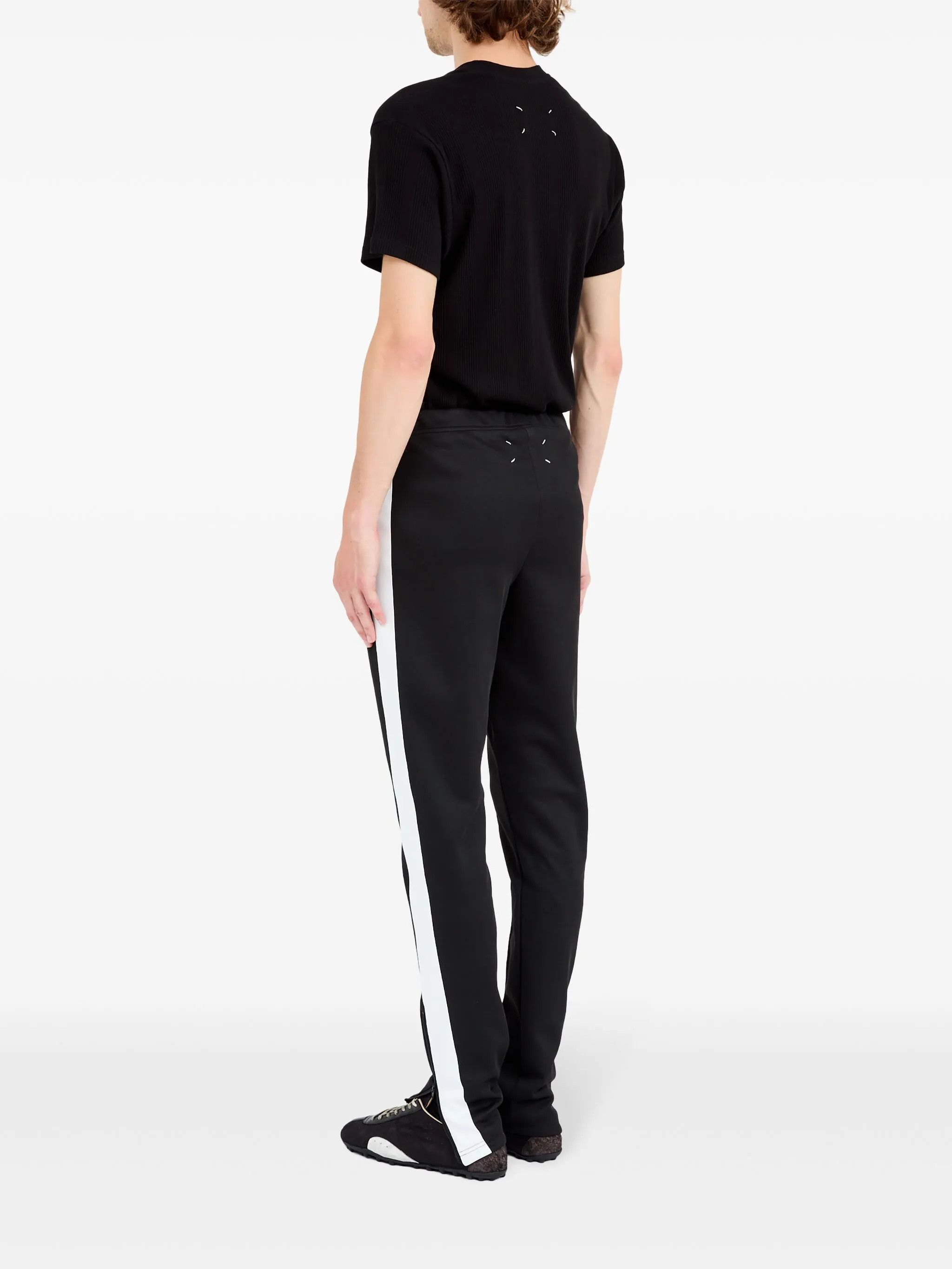 Maison Margiela o1w1db10126 Four Stitch Logo Track Pant in Black Size US 36 / EU 52 - 5 Thumbnail