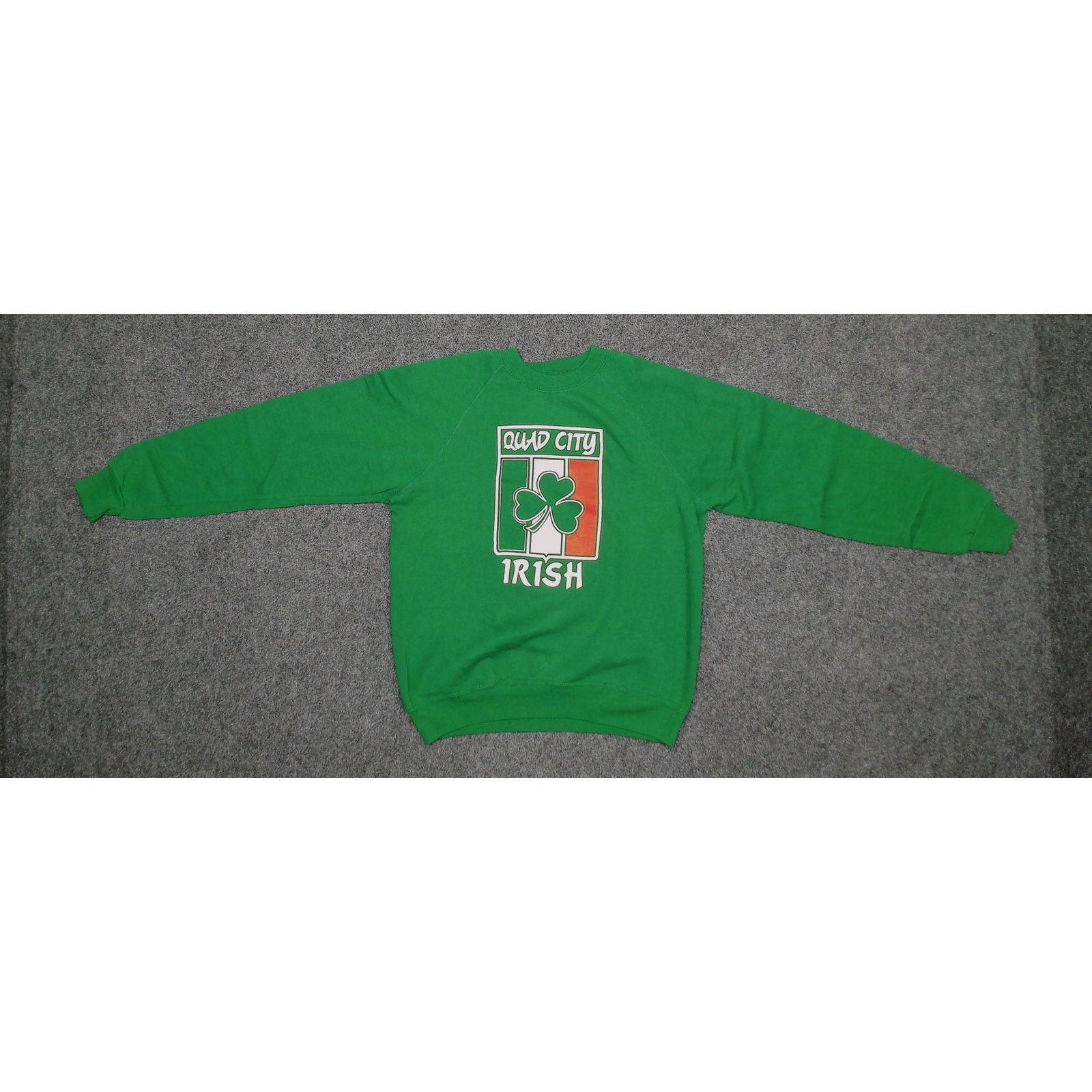 Lee Lee | Vintage 90s Quad City Irish Blank Raglan Sweatshirt Size US L / EU 52-54 / 3 - 5 Thumbnail