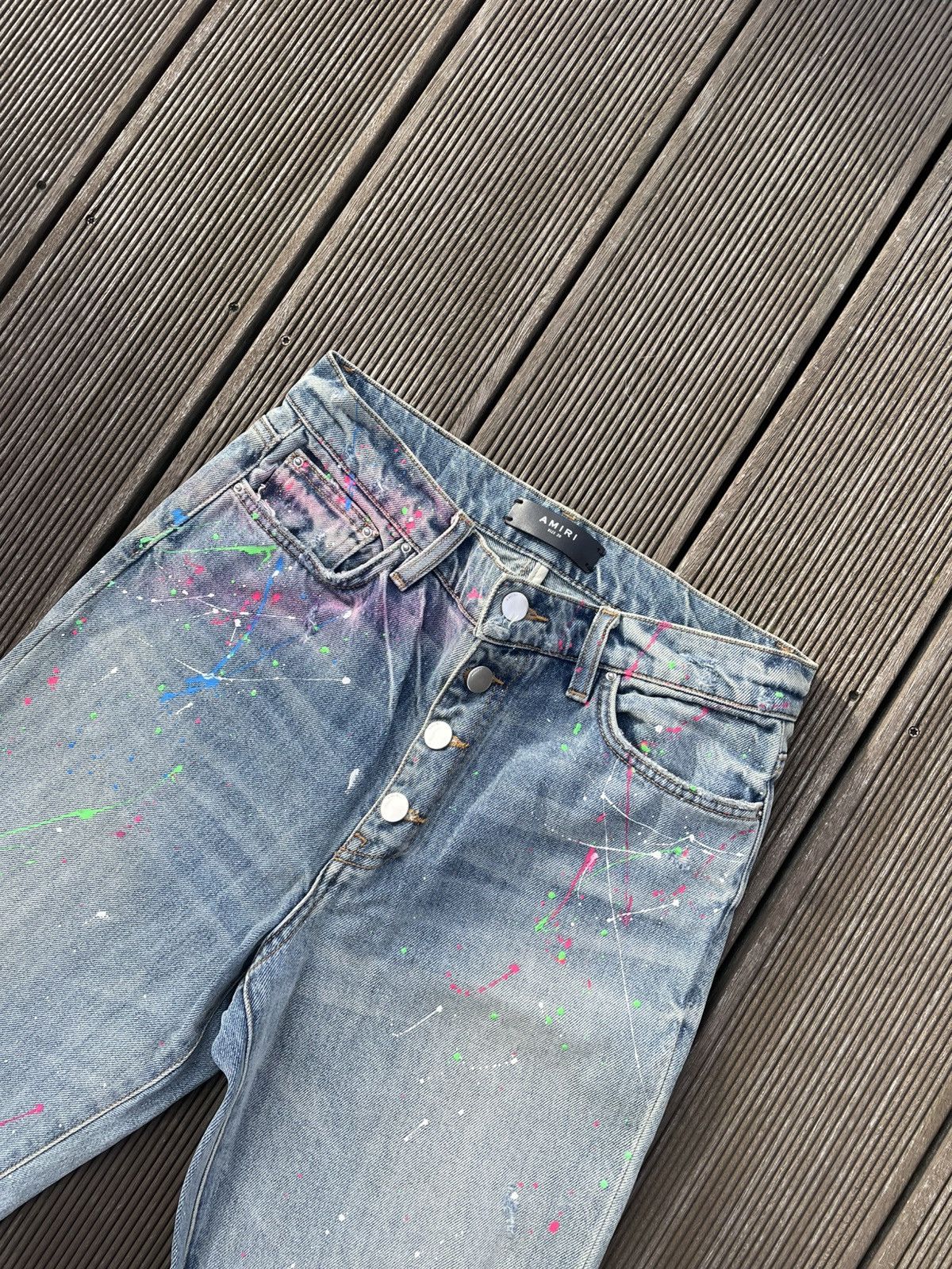 Amiri Amiri Paint Splatter Distressed Jeans - Size 28 Size US 28 / EU 44 - 4 Thumbnail