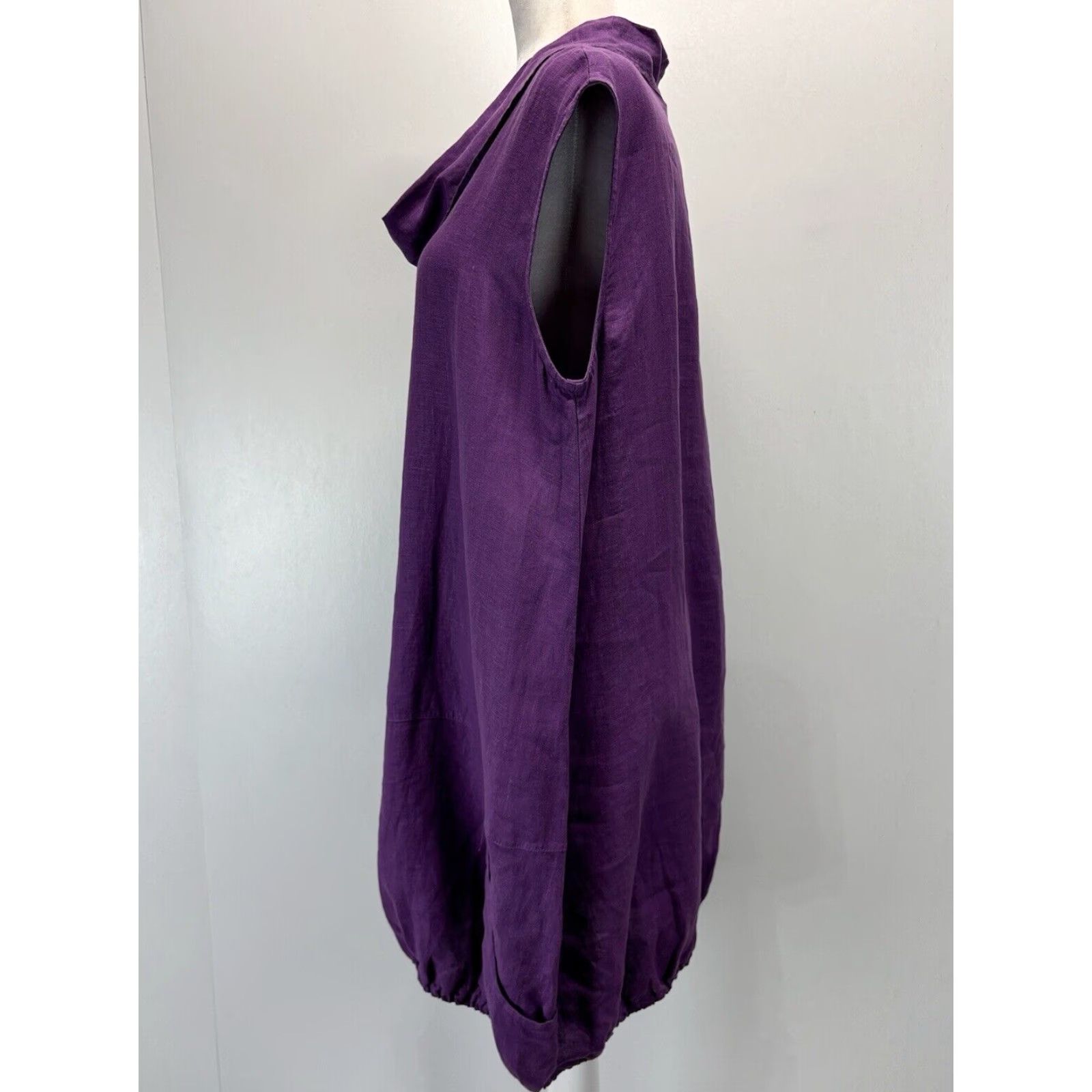 Vintage VINTAGE Bryn Walker Linen Tunic Top Women's Small Purple Sleeveless Cowl Neck USA Size S / US 4 / IT 40 - 2 Thumbnail