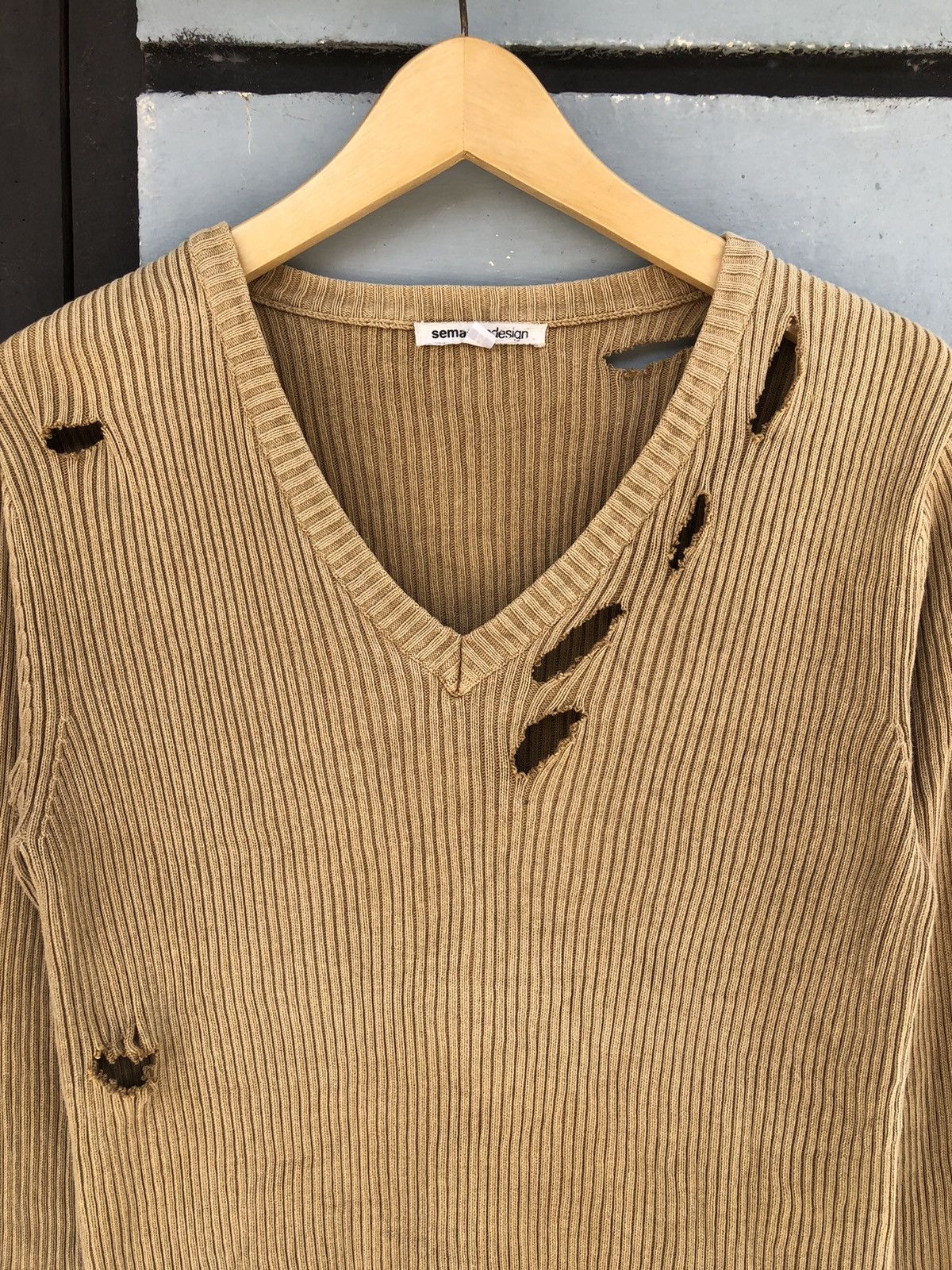 Beauty Beast × Japanese Brand × semanticdesign Distressed Semanticdesign Japanese knit sweater Size US M / EU 48-50 / 2 - 4 Thumbnail