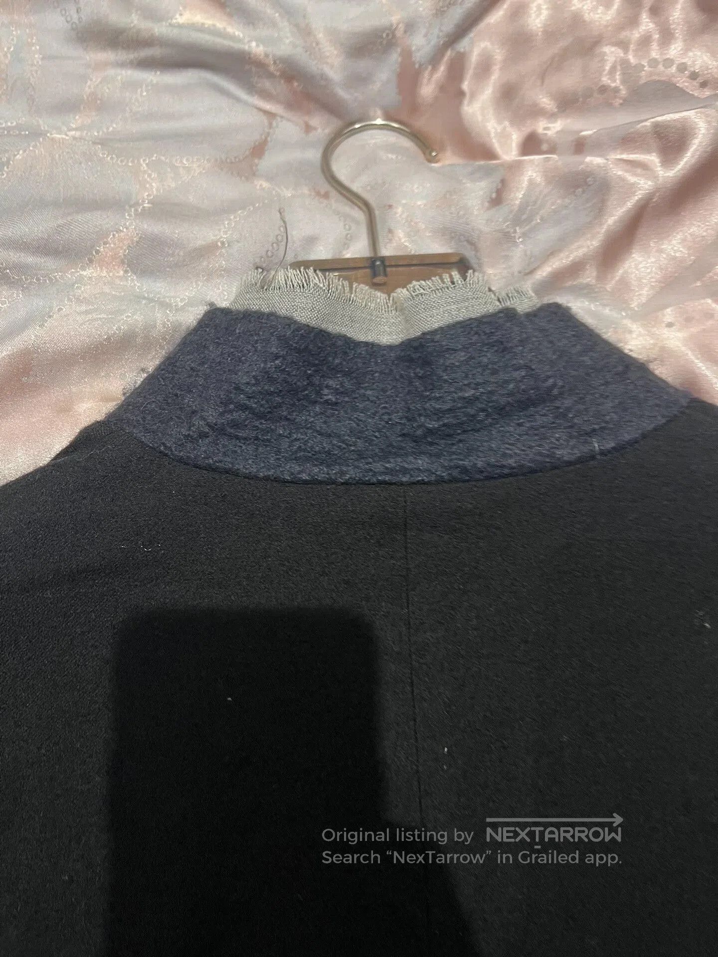 Archivio J.M. Ribot black ribbed coat with silk lining. Size US M / EU 48-50 / 2 - 7 Thumbnail