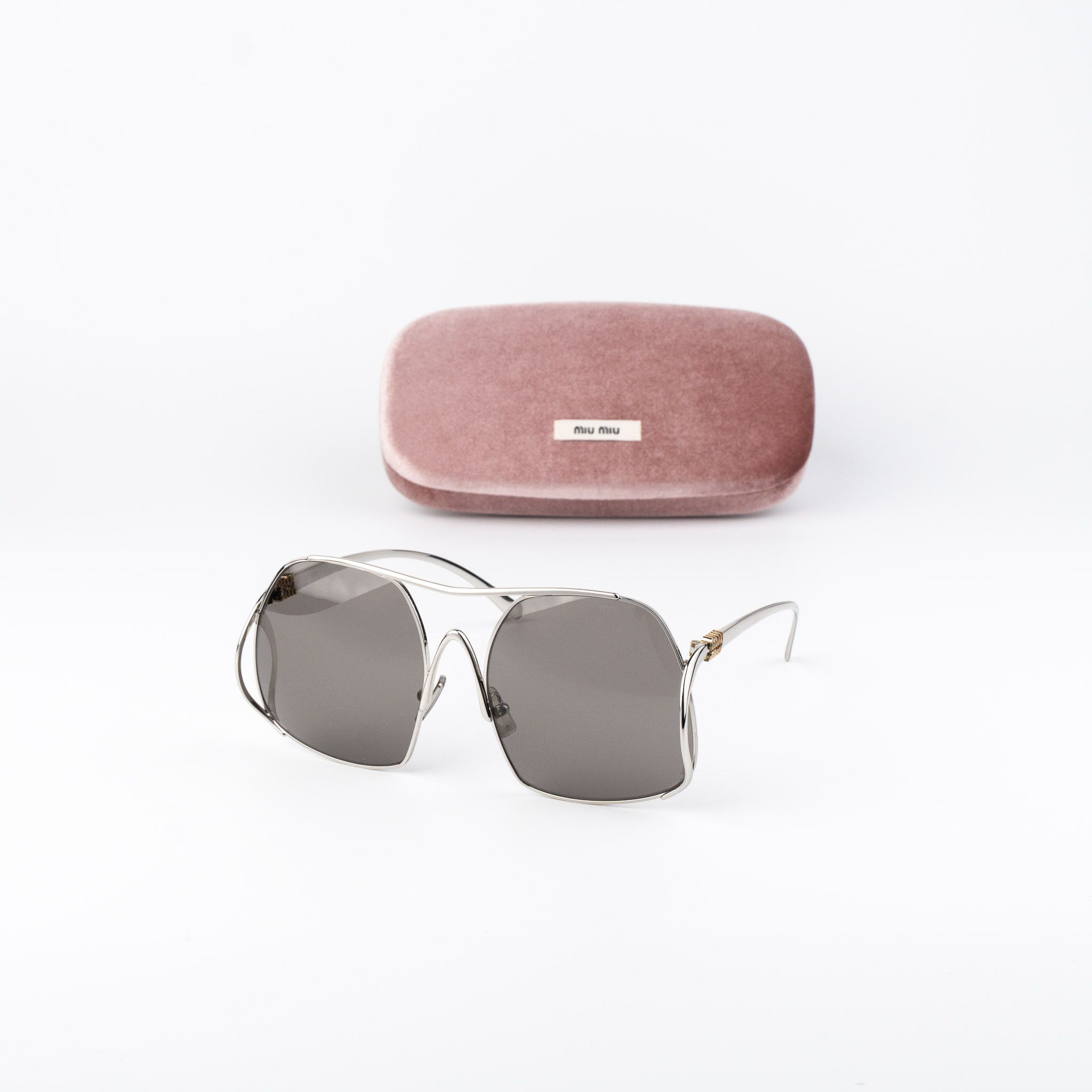 Miu Miu Miu Miu Women Sunglasses Pilot MUA55S 1BC80Q NEW AUTHENTIC Size ONE SIZE - 1 Thumbnail