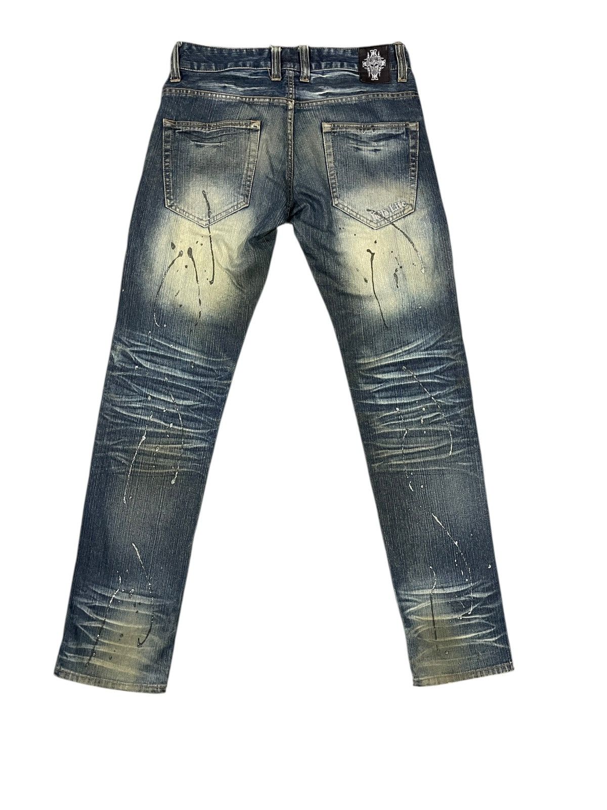 14th Addiction Wildlife Japanese Destroyed Dusty Dirt Rockers Jeans Size US 33 - 3 Thumbnail