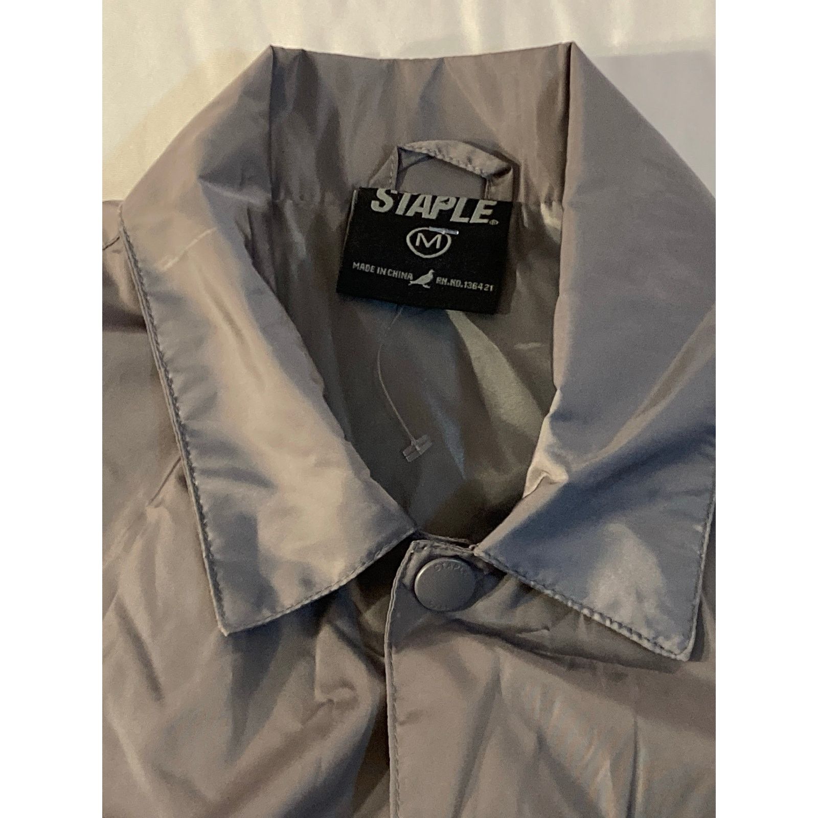 Staple STAPLE Script Logo Coach Jacket Mens M Gray Windbreaker Size US M / EU 48-50 / 2 - 7 Thumbnail