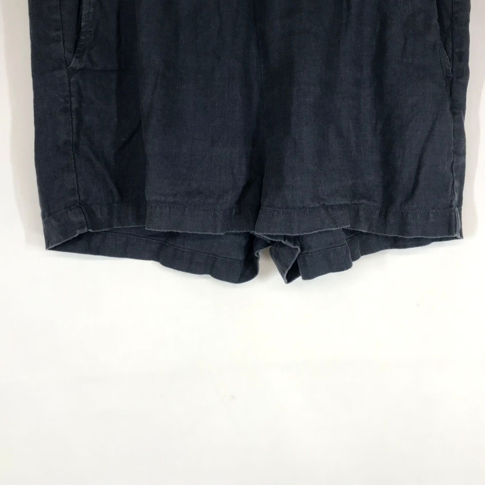 Pendleton Pendleton Womens Large 100% Linen Pull On Elastic Waist Shorts Charcoal Navy Size 36" / US 14 / IT 50 - 3 Thumbnail